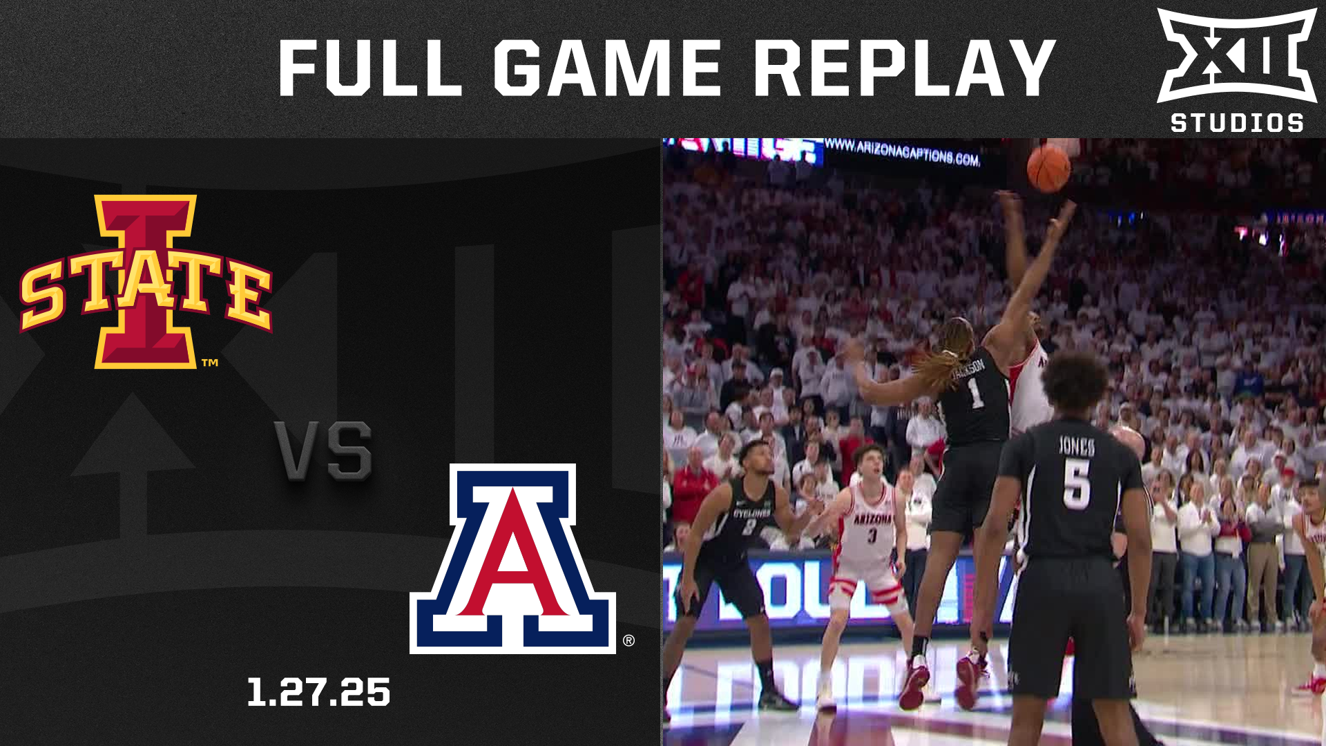 Iowa State vs. Arizona (1.27.25) Men's Basketball Replay