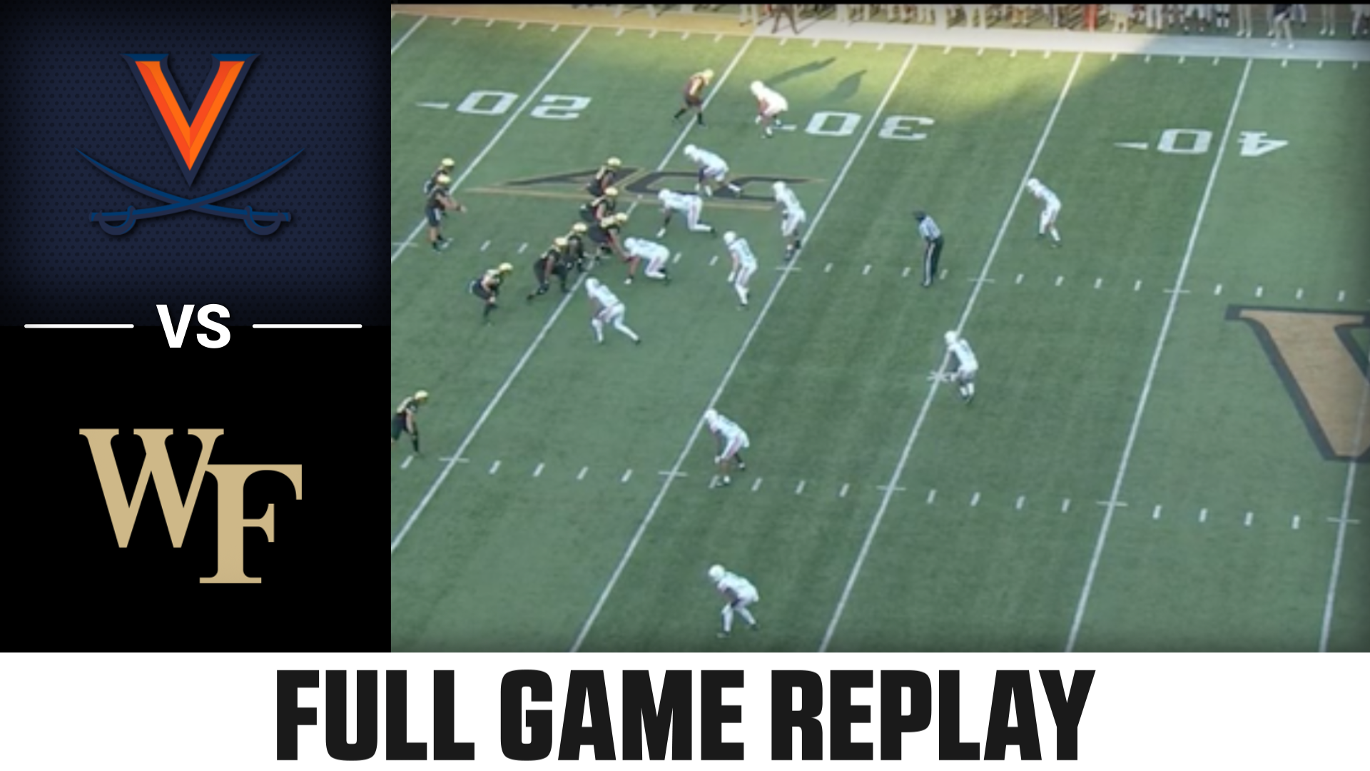 Virginia vs. Wake Forest (10.17.20) Football Replay