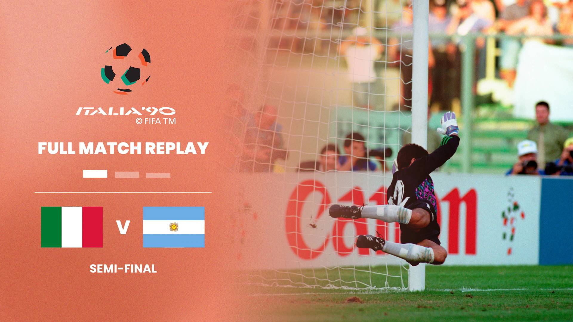 Italy v Argentina | Semi-finals | 1990 FIFA World Cup Italy™ | Full Match Replay