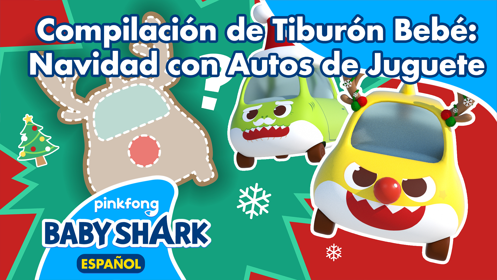 Compilación de Tiburón Bebé: Navidad con Autos de Juguete