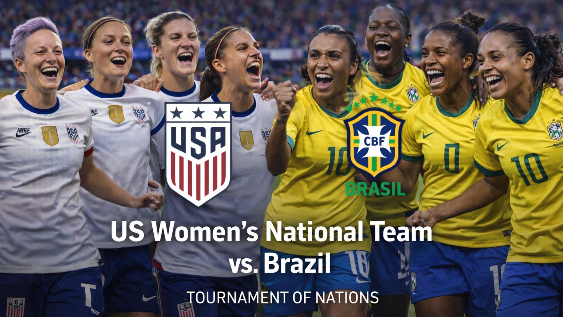 US Women's National Team vs. Brazil - Tournament Of Nations [Lavelle, Ertz, Morgan]