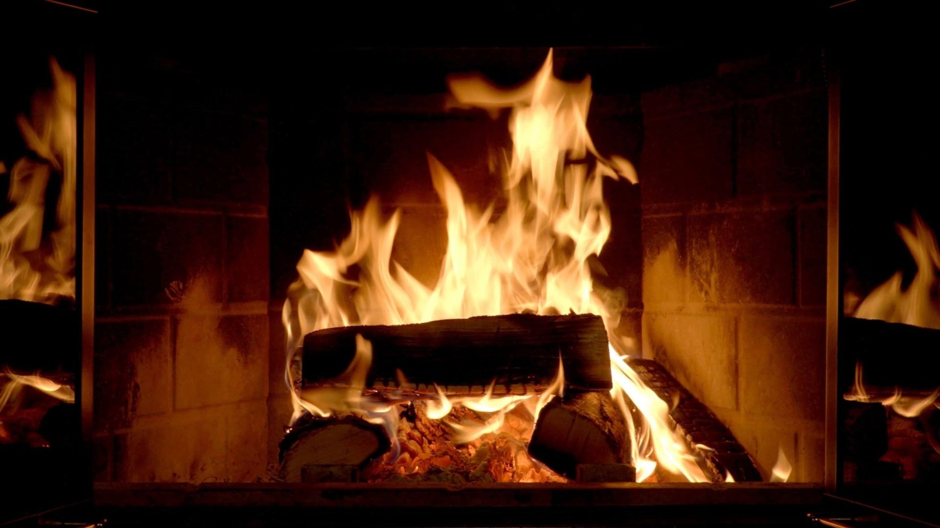 Glowing Fireplace: Banff