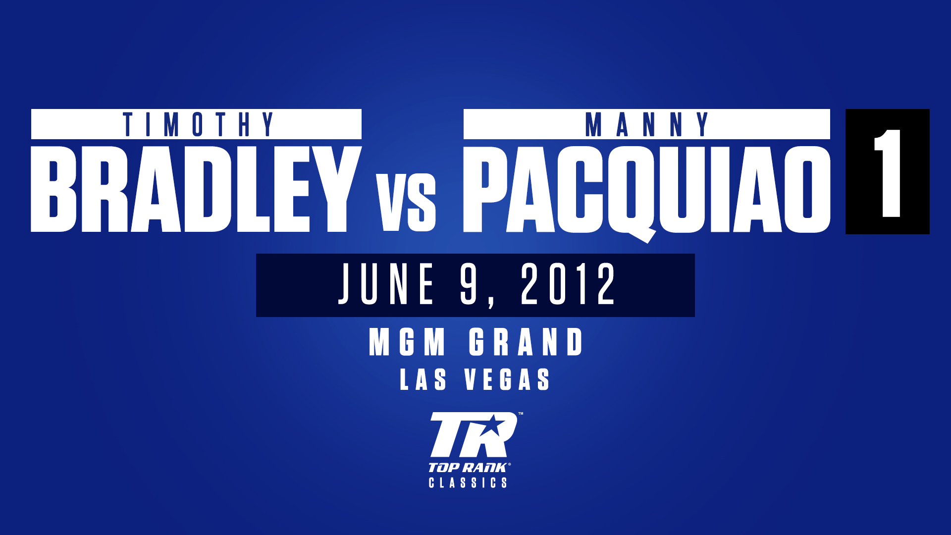 Timothy Bradley vs Manny Pacquiao I