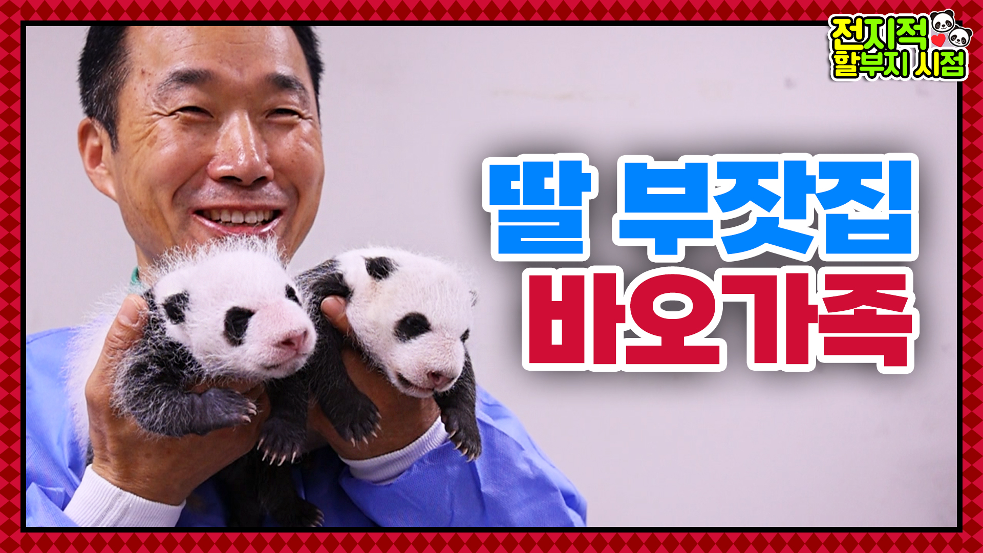 “딸부자라 행복해요” 귀여운 쌍둥이 손녀들과 친정아빠에게 아기를 맡기