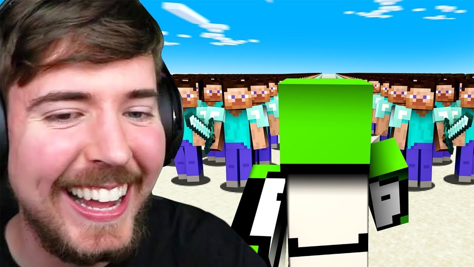 MINECRAFT 10 vs 1000 Player Manhunt!