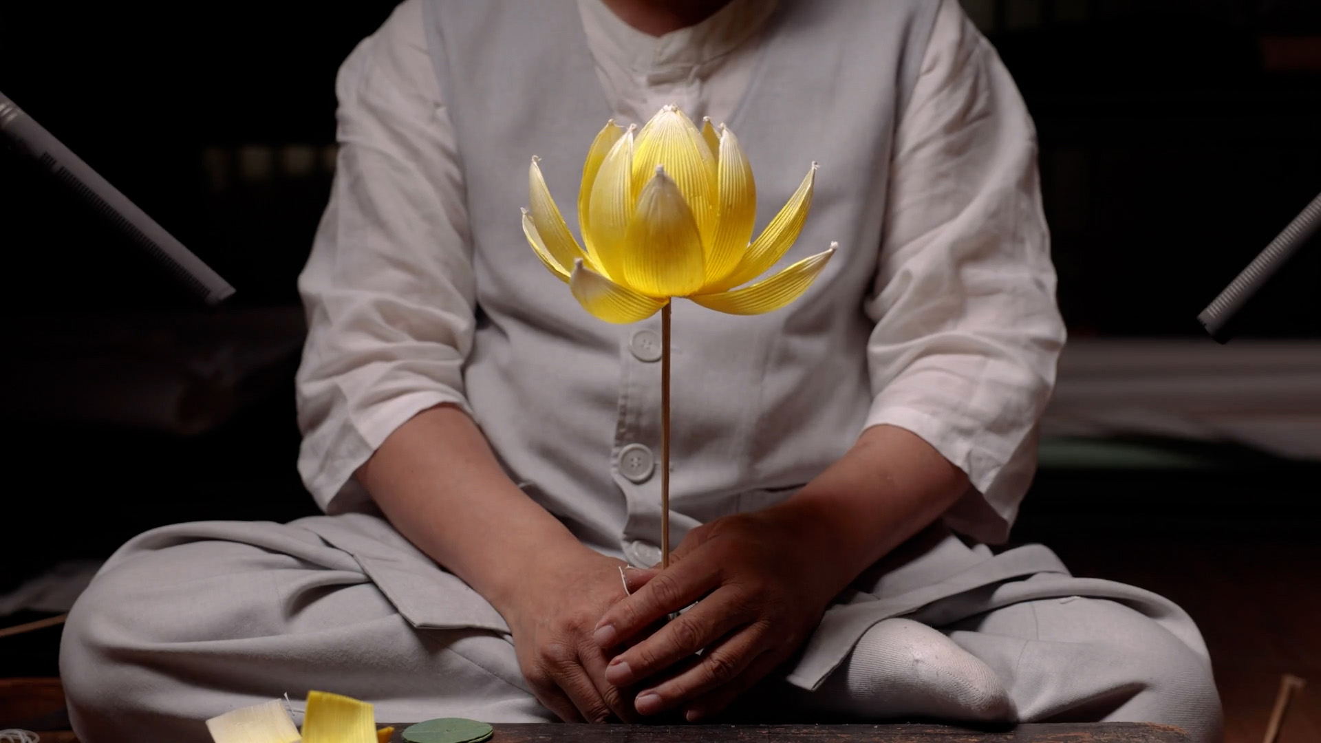 종이꽃을 만들다. 전통 지화