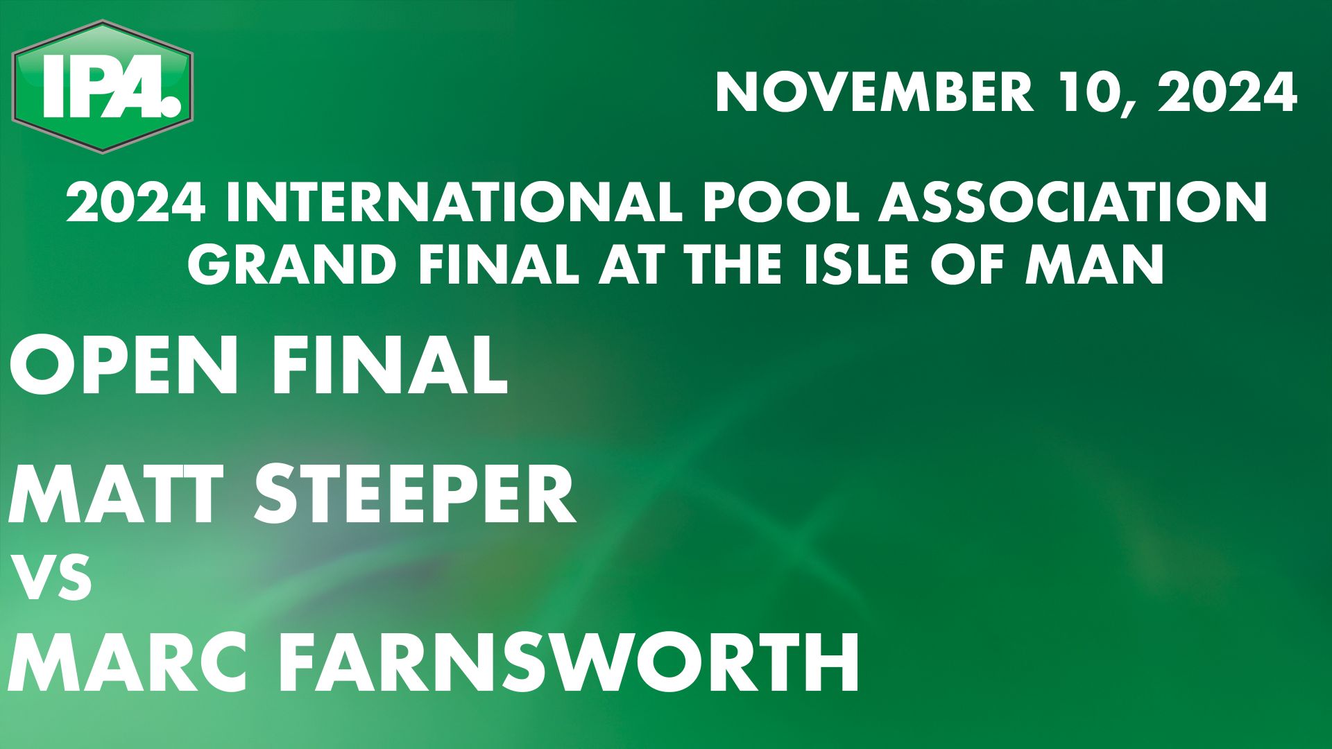2024 International Pool Association Grand Final at the Isle of Man
