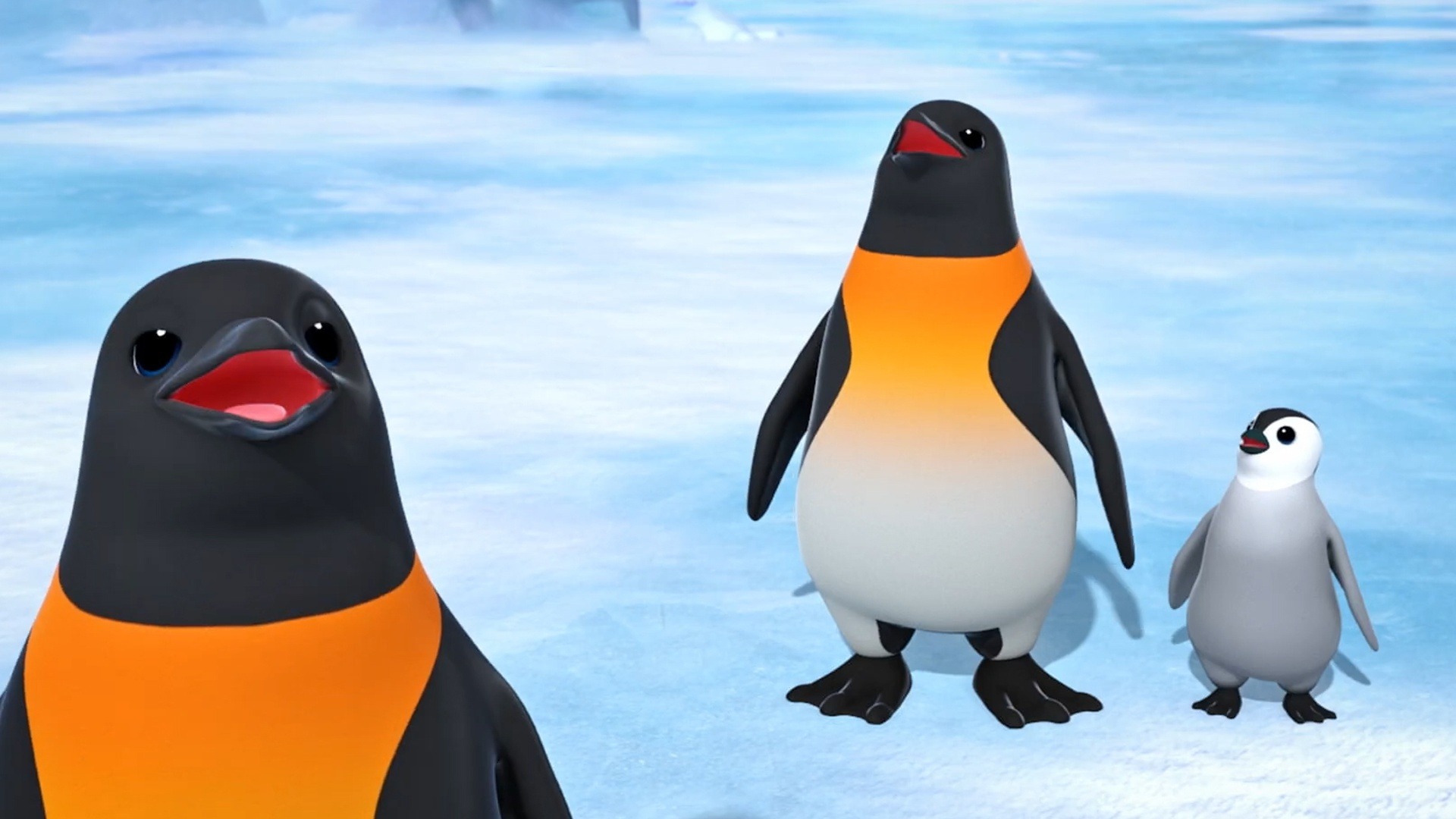 하늘을 나는 아빠 펭귄