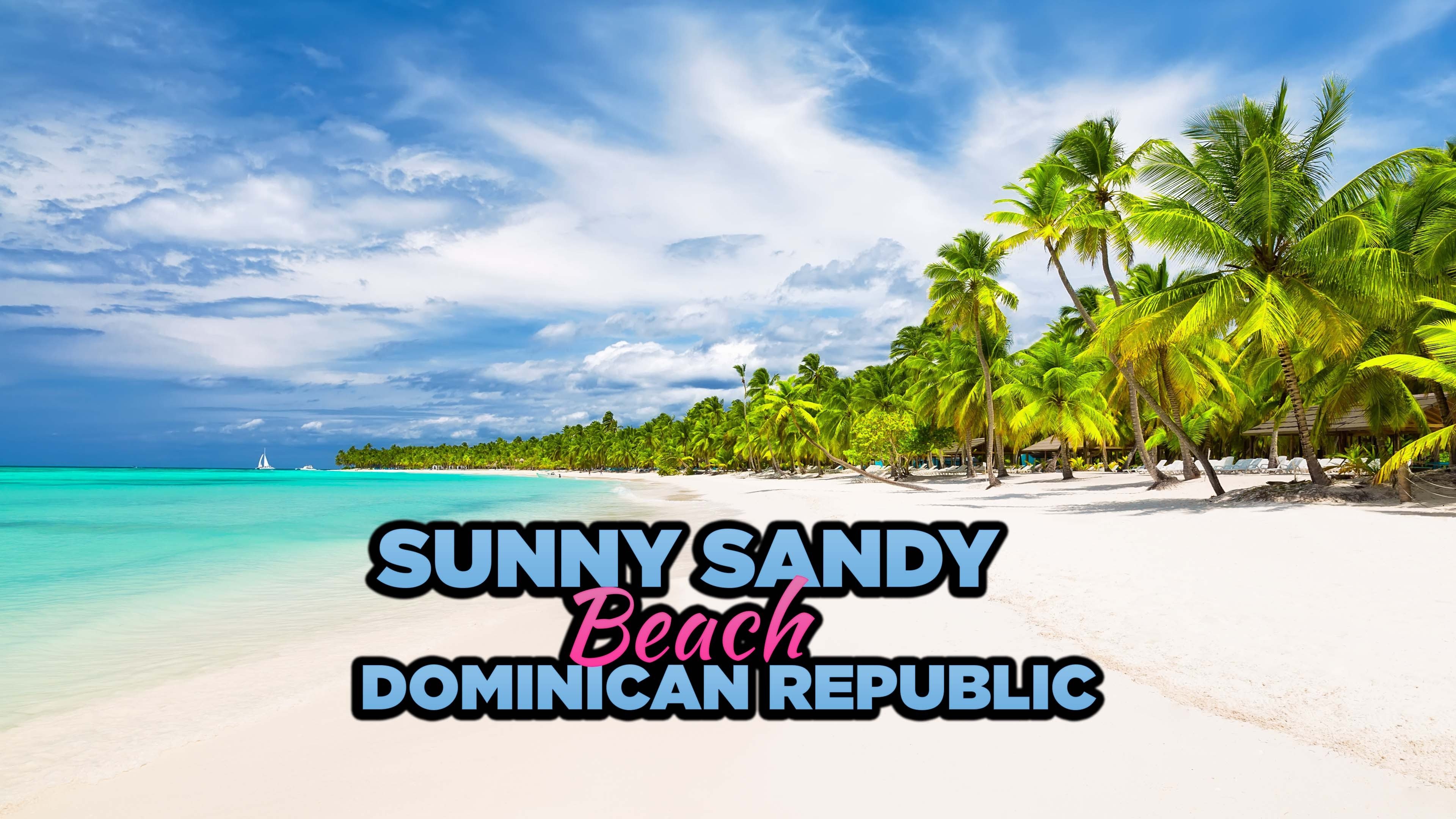 Sunny Sandy Beach: Dominican Republic