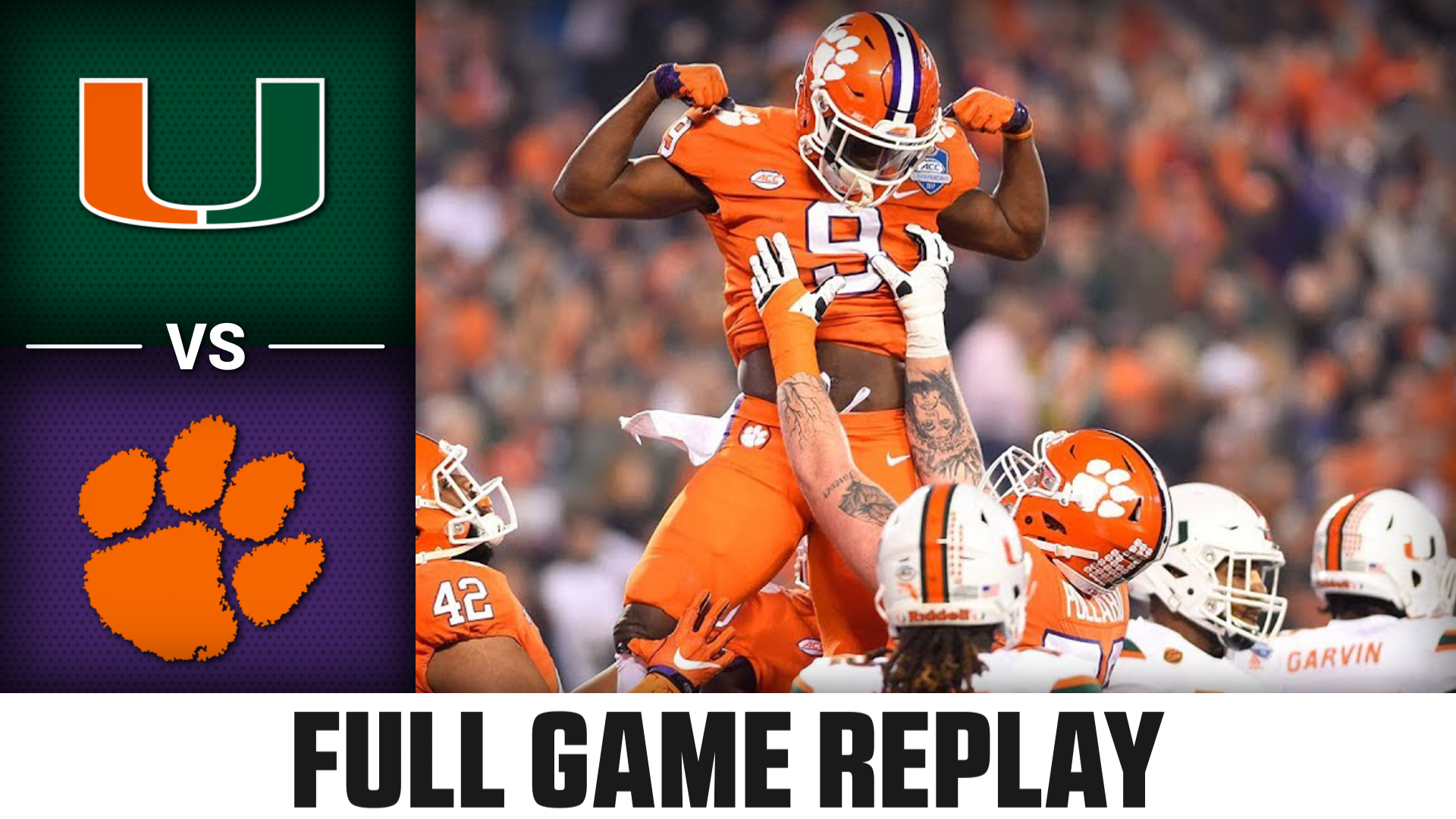 Miami vs. Clemson (12.2.17) Football Replay