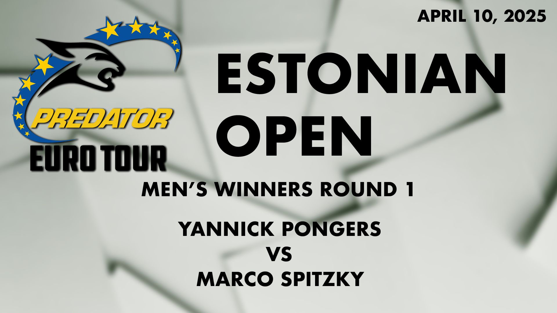 2025 Predator EuroTour Arc Estonian Open