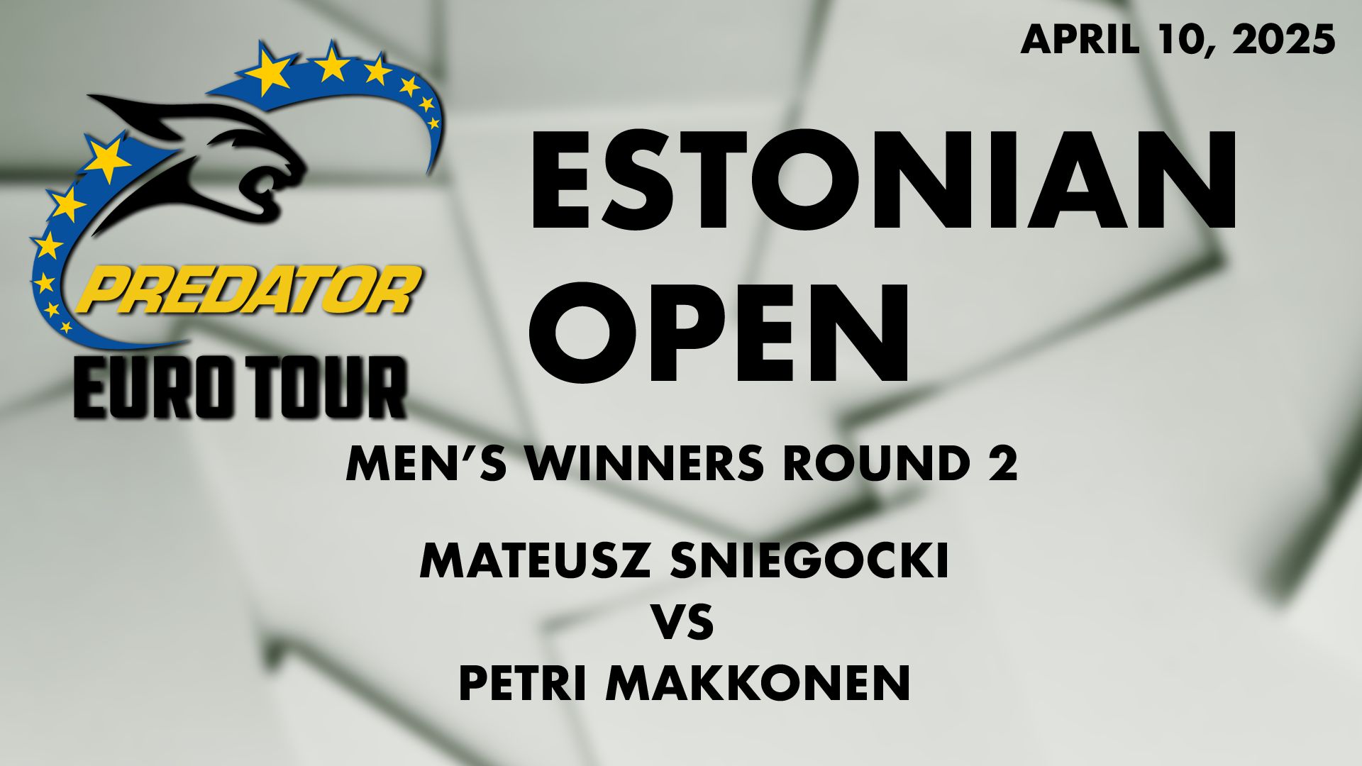 2025 Predator EuroTour Arc Estonian Open