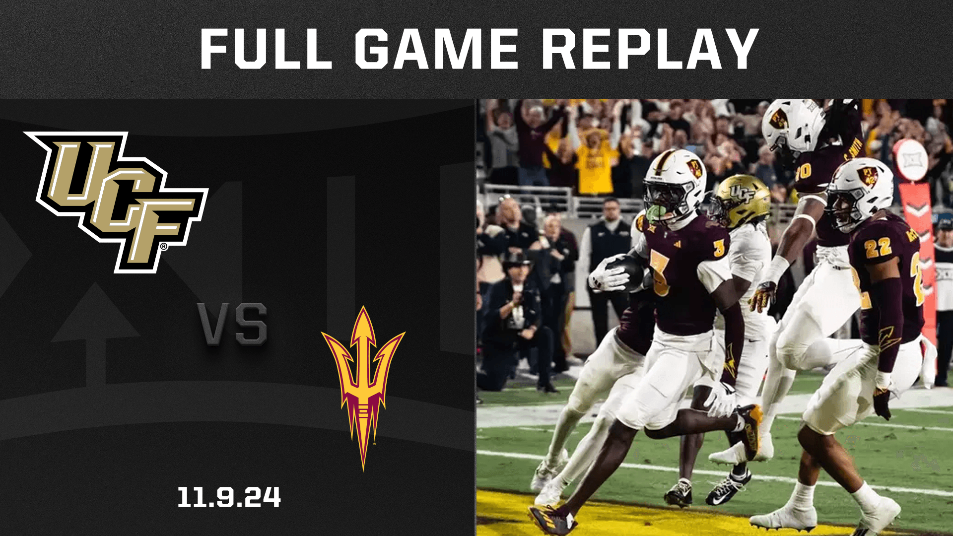 Arizona State vs. UCF Football Full Game Replay (11.9.24)