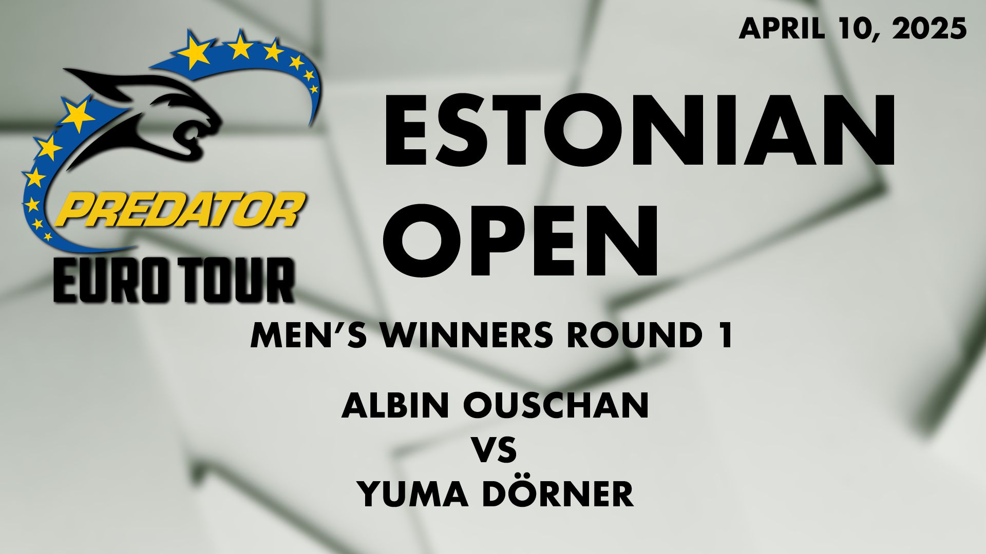 2025 Predator EuroTour Arc Estonian Open