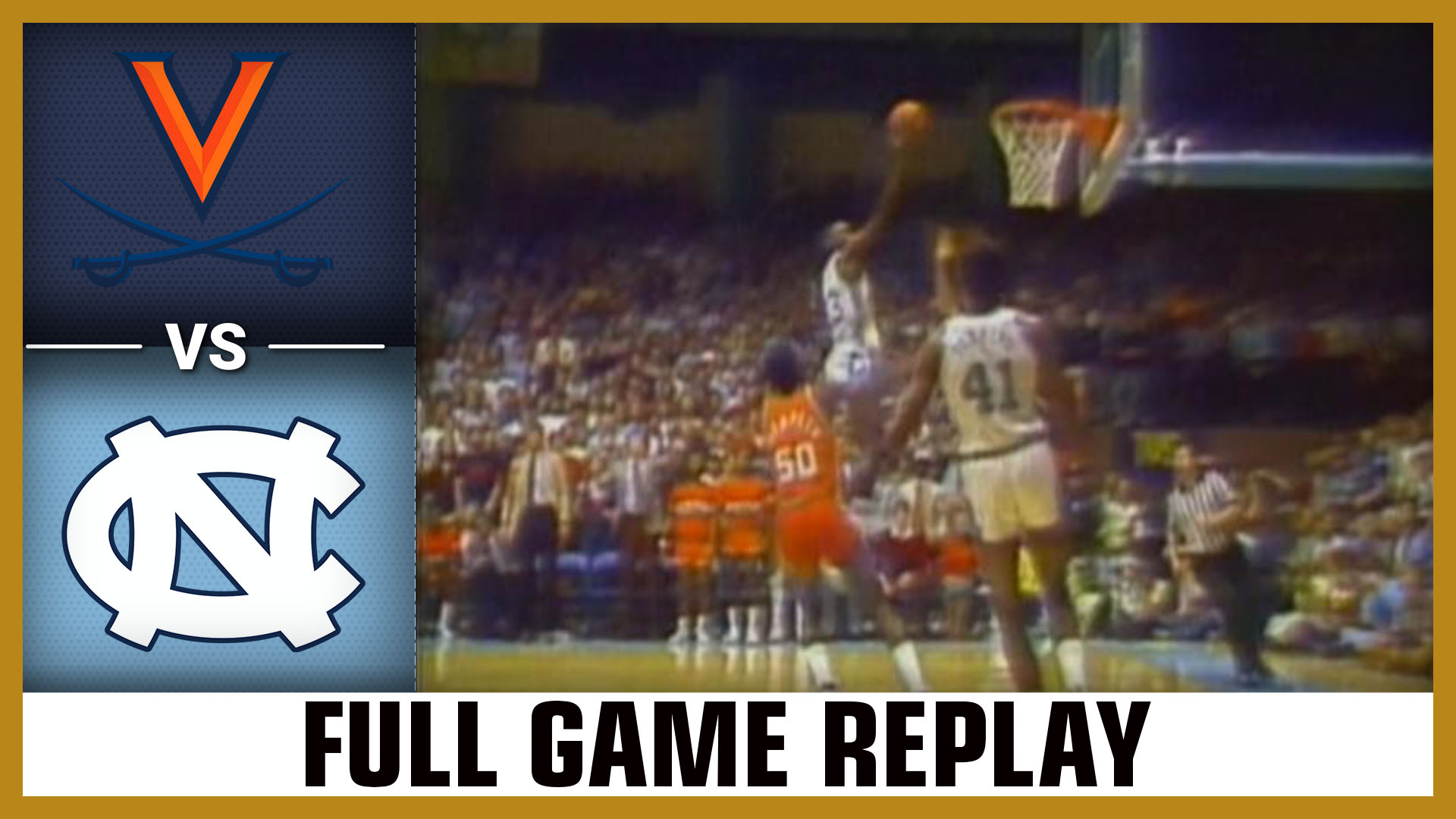 Virginia vs. North Carolina (1.9.1982) Men's Basketball Replay