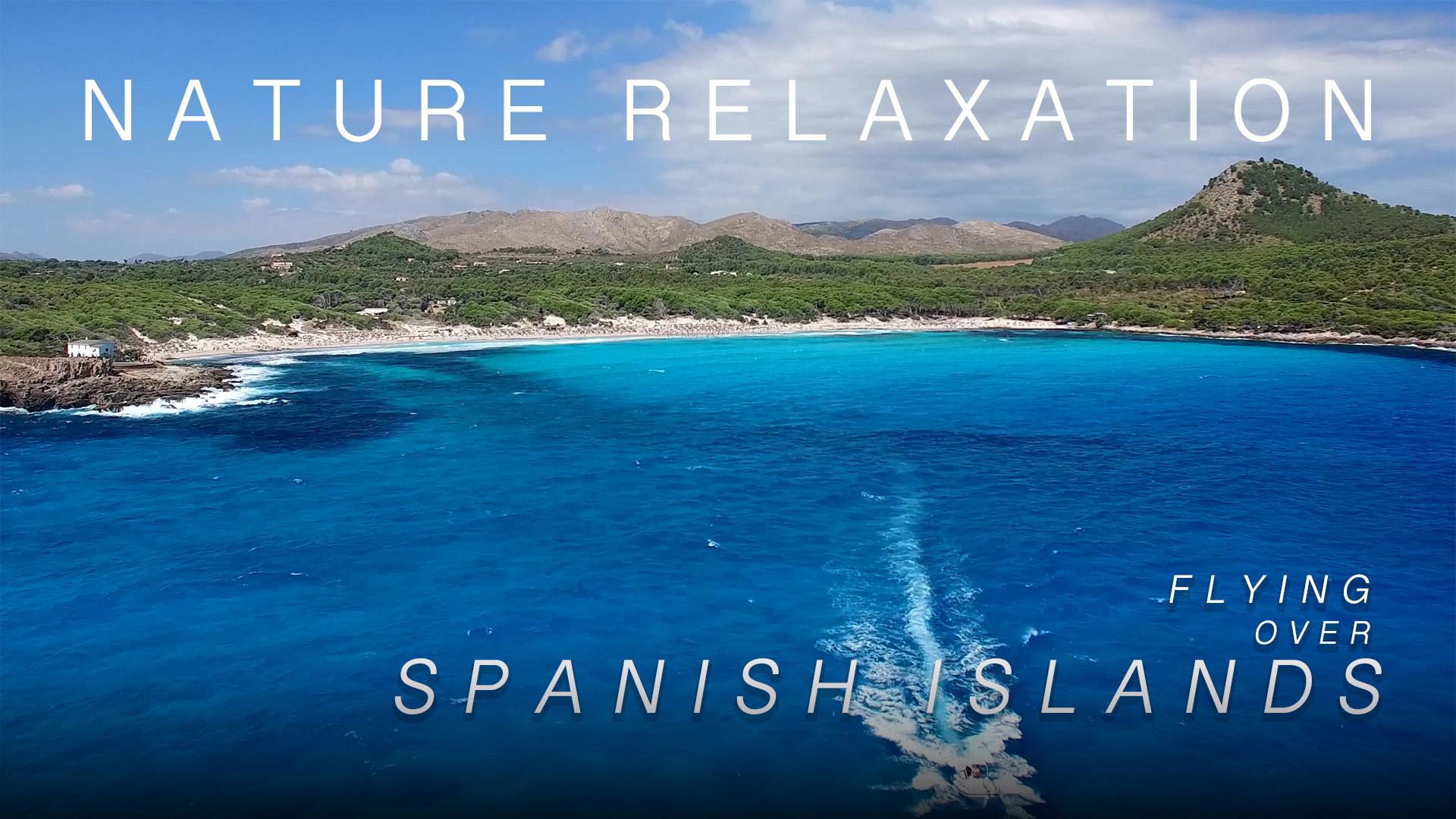 Flying Over Spanish Islands