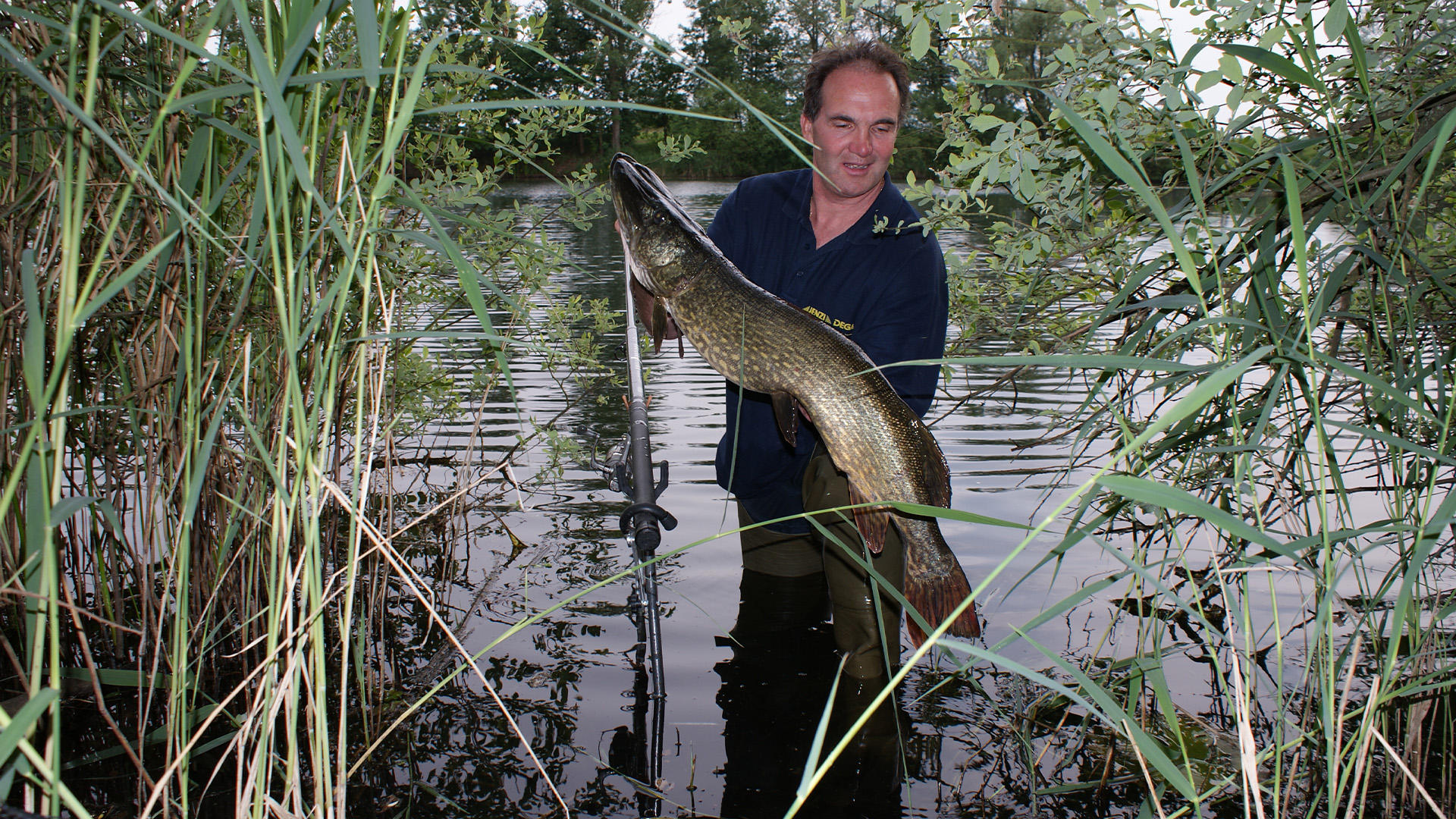 Stellfischangeln am See