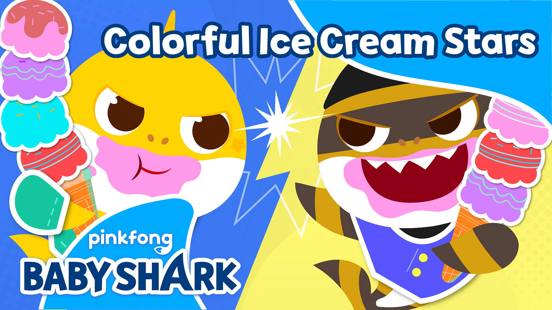 Colorful Ice Cream Stars