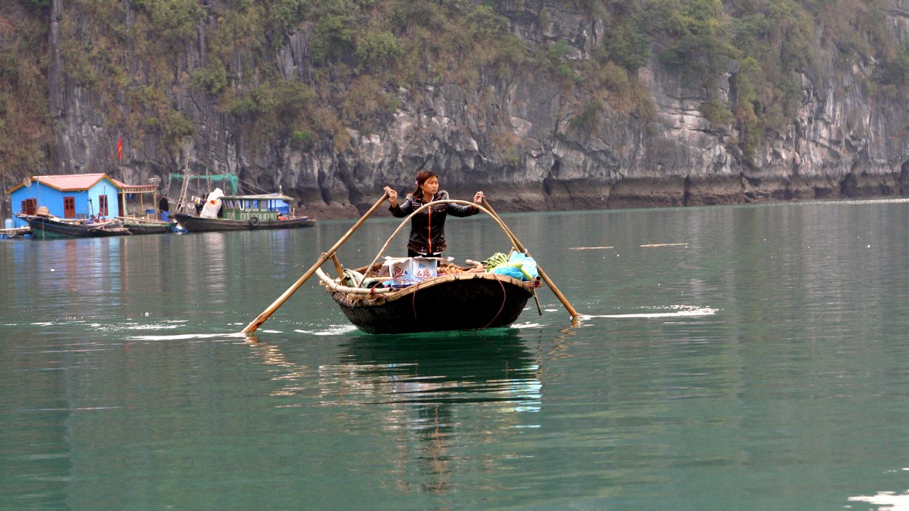 Die schwimmenden Dörfer der Halongbucht