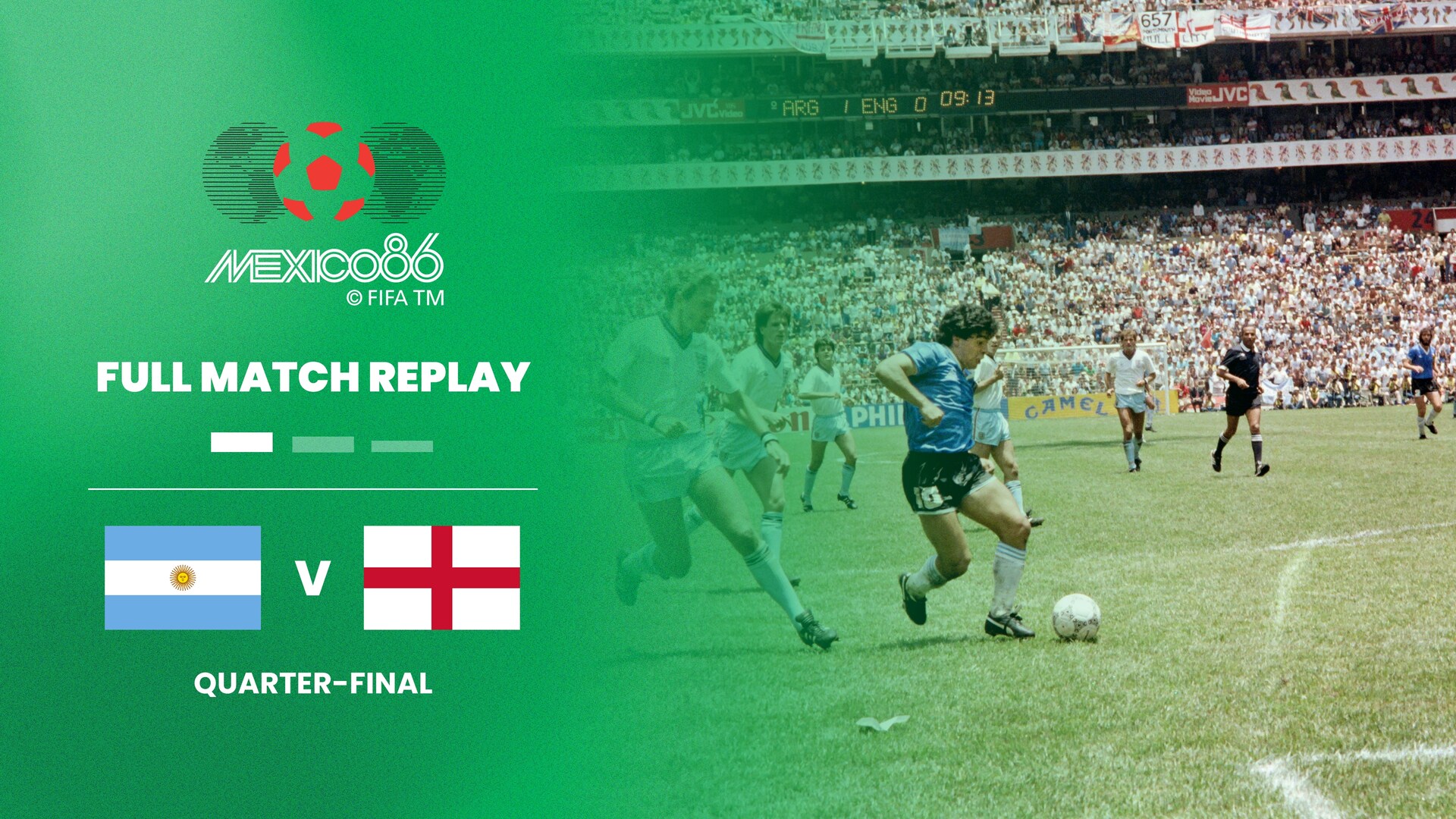 Argentinien v England | Viertelfinale | FIFA Fussball-Weltmeisterschaft Mexico 1986™ | Spiel in voller Länge