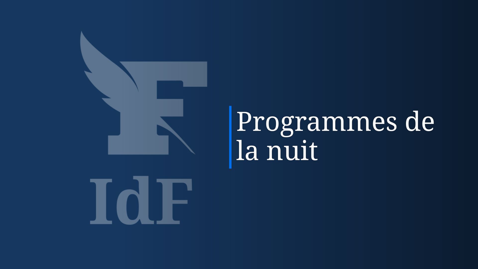 Programmes de la nuit