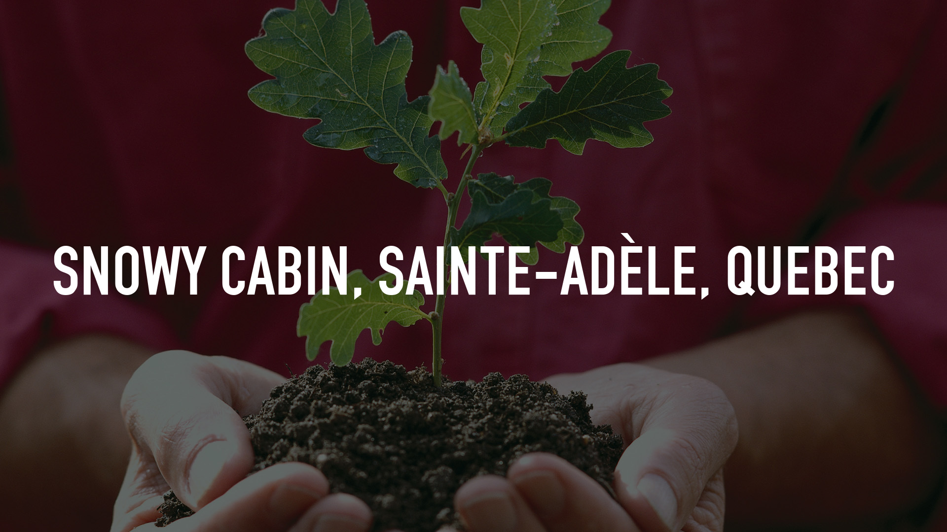 Snowy cabin, Sainte-Adèle, Quebec