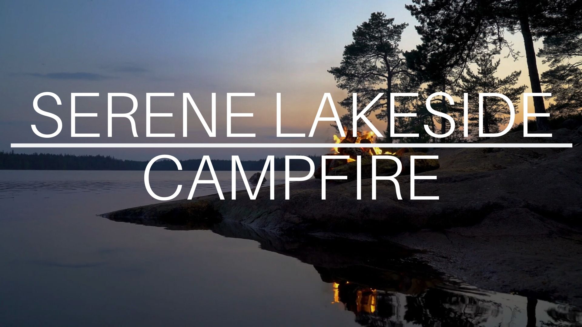 Serene Lakeside Campfire