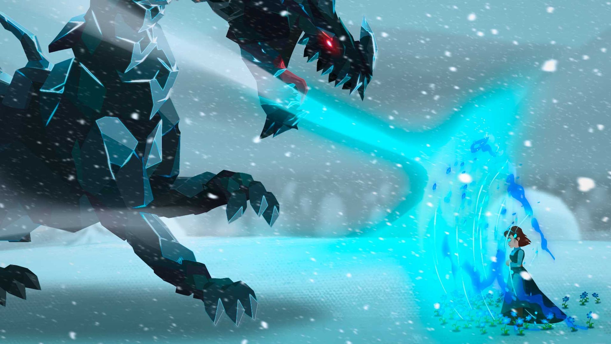 Der Eisdrache und die Legende der blauen Blumen