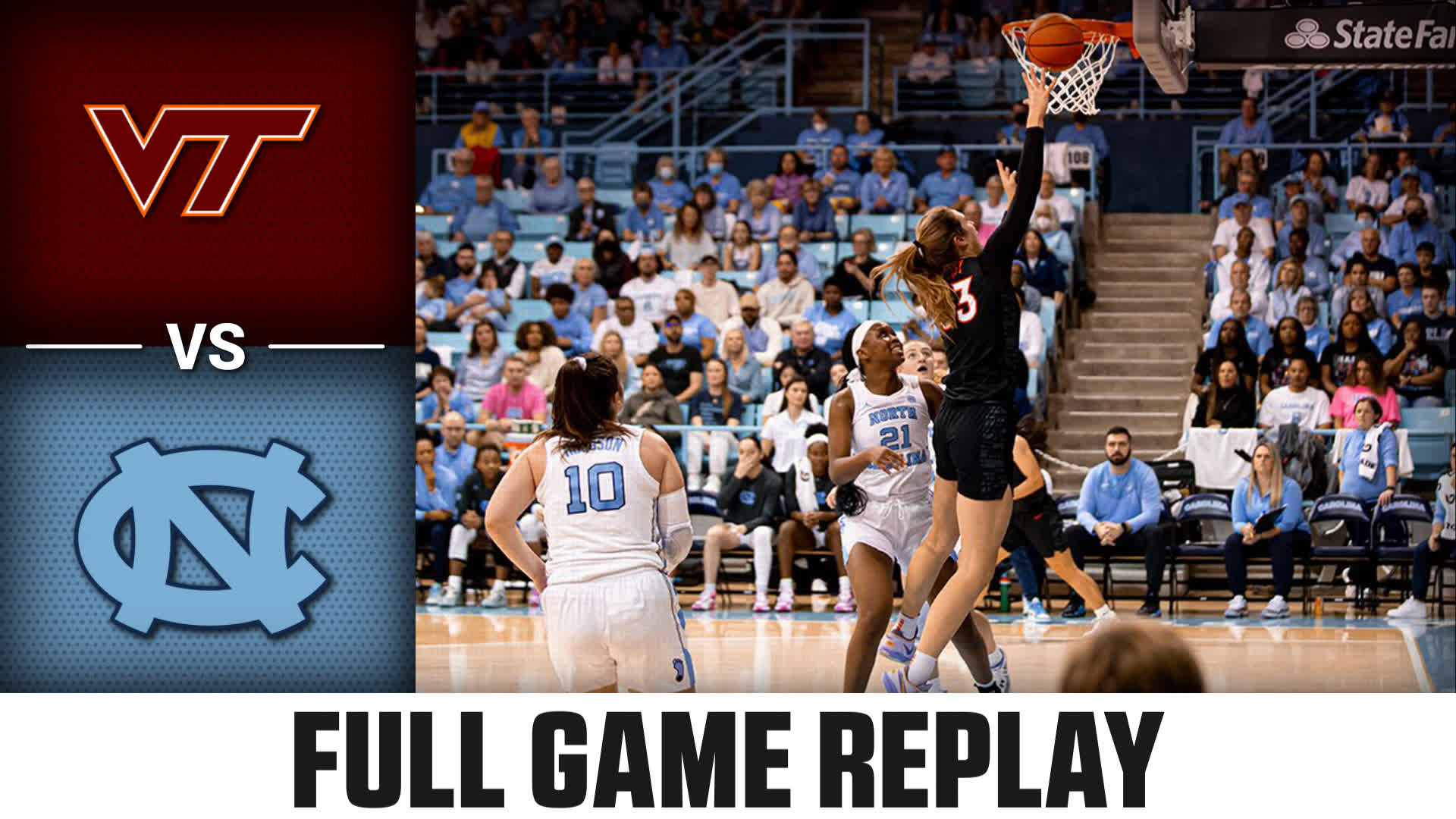 Virginia Tech vs. North Carolina (2.23.23) WBB Replay