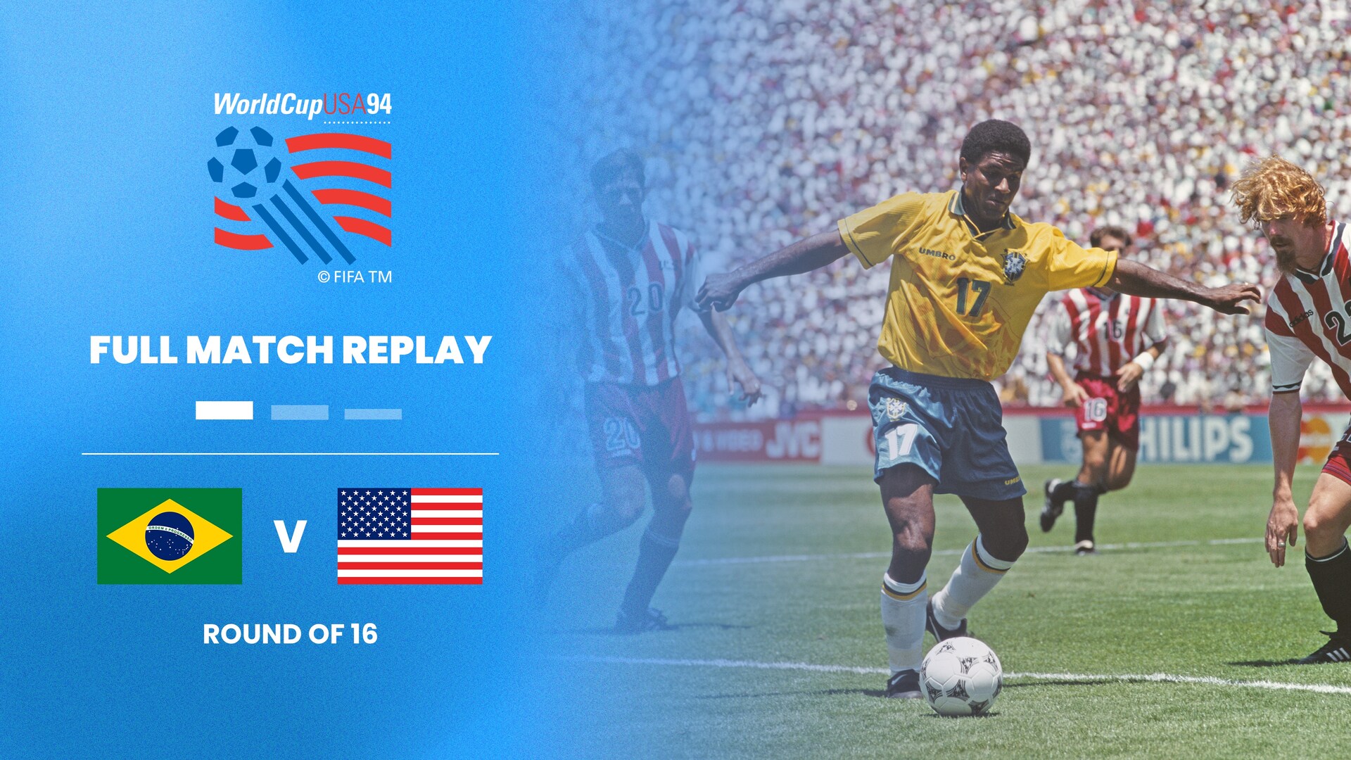 Brazil v USA | Round of 16 | 1994 FIFA World Cup USA™ | Full Match Replay