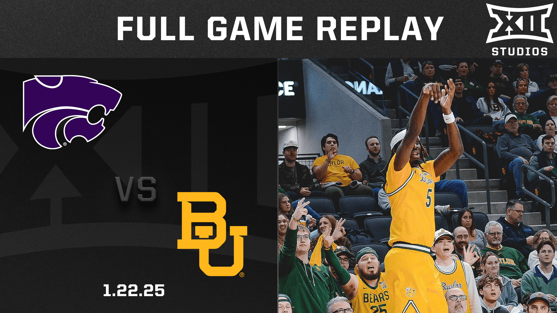 Kansas State vs. Baylor (1.22.25) Men's Basketball Replay