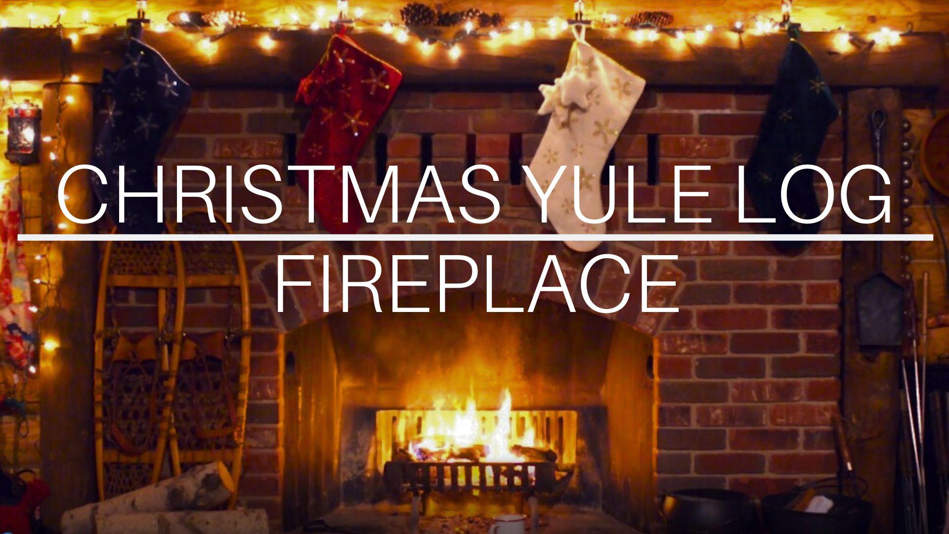Christmas Yule Log Fireplace