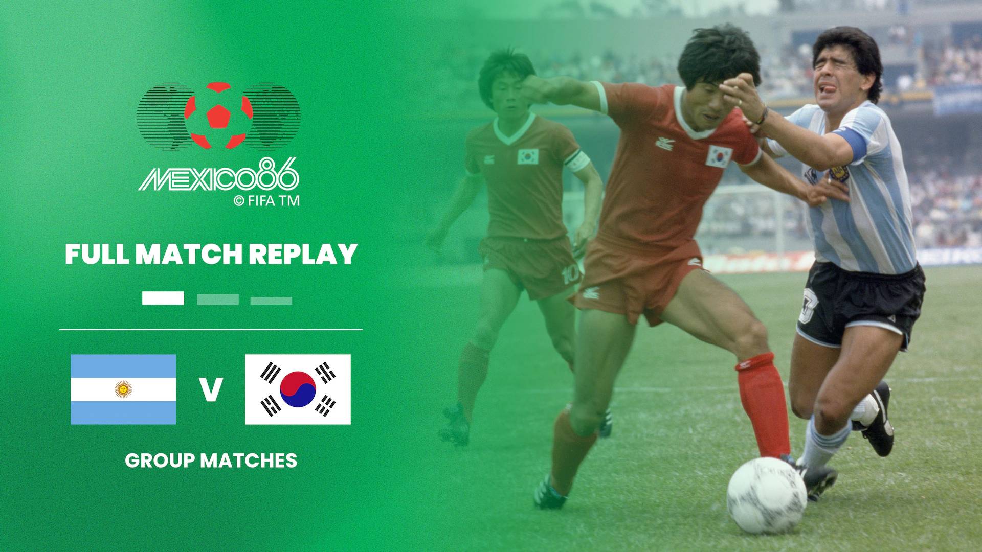 Argentina vs República de Corea | Fase de grupos | Copa Mundial de la FIFA México 1986™ | Partido completo