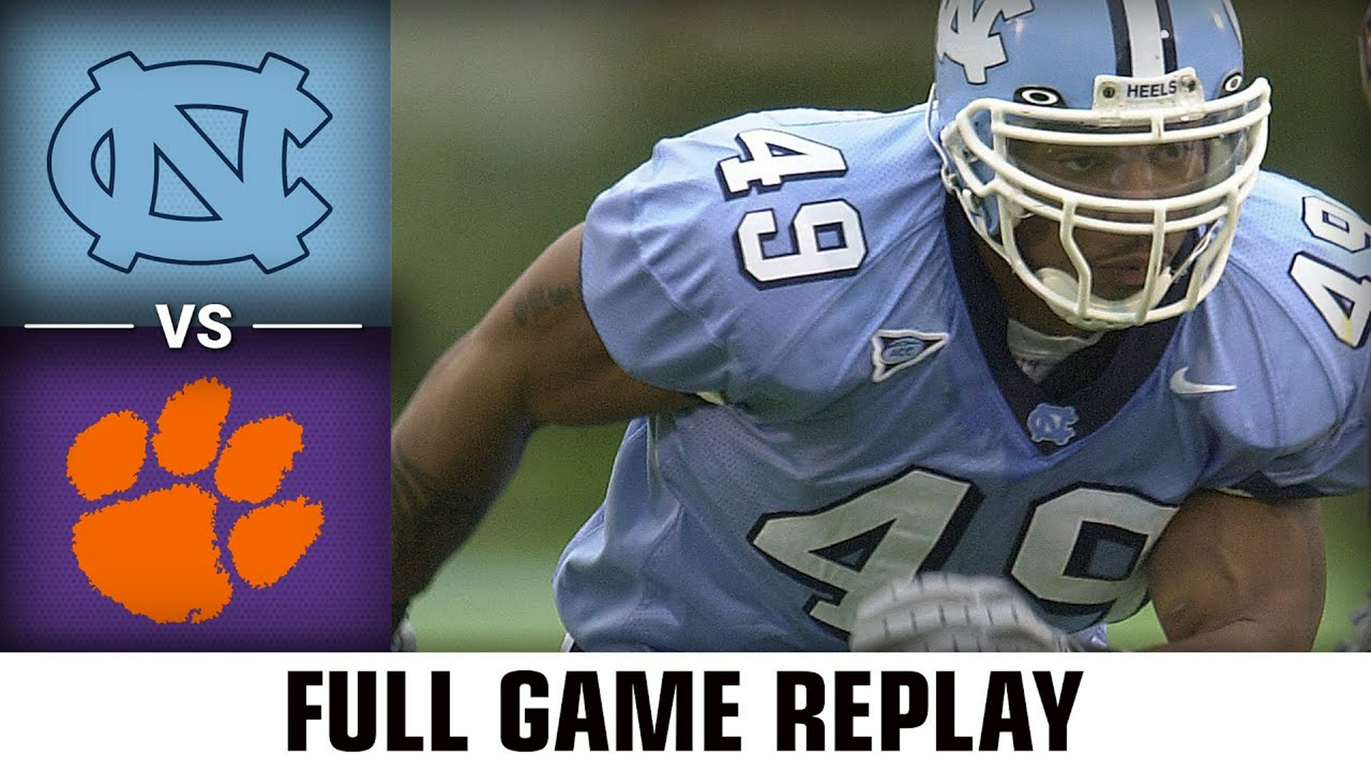 North Carolina vs. Clemson (10.20.01) Football Replay
