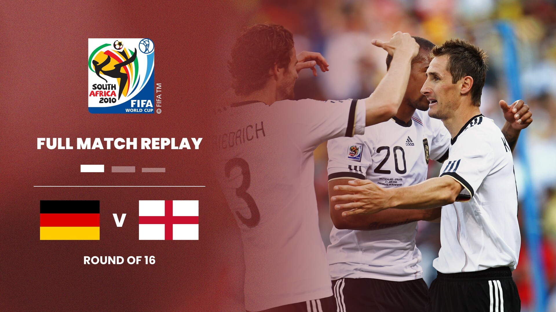 Deutschland v England | Achtelfinale | FIFA Fussball-Weltmeisterschaft Südafrika 2010™ | Das Spiel in voller Länge