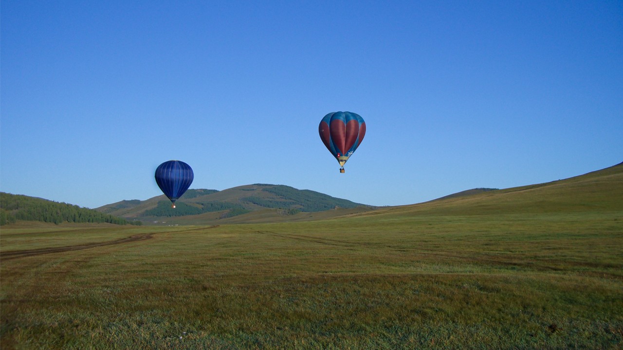 Im Ballon über die Mongolei