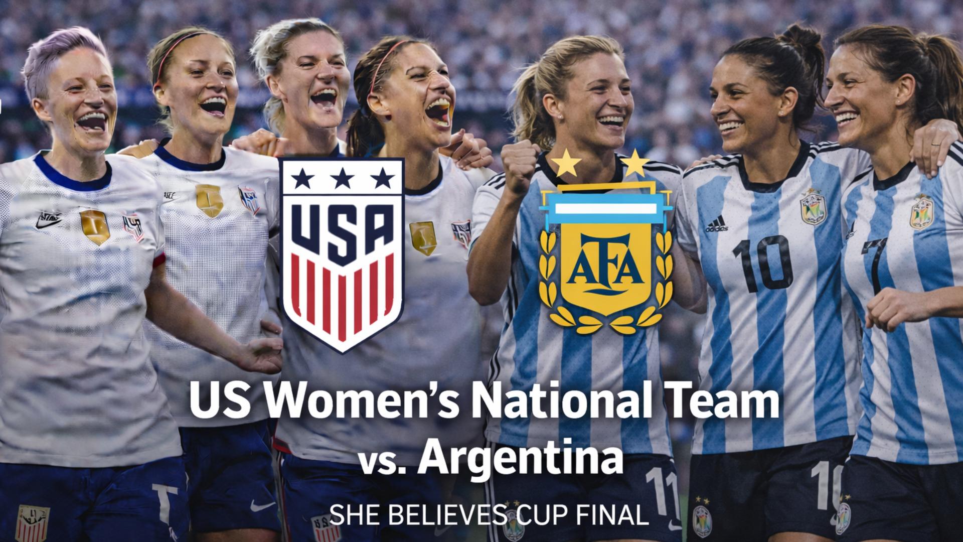 US Women's National Team vs. Argentina - She Believes Cup Final [Rapinoe, Lloyd, Mewis, Morgan, Press]