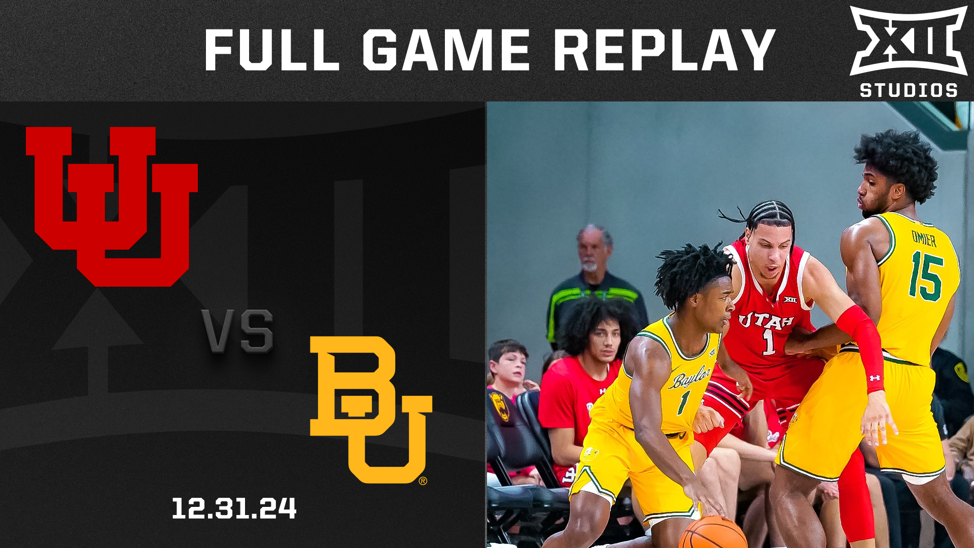 Baylor vs. Utah (12.31.24) Men's Basketball Replay