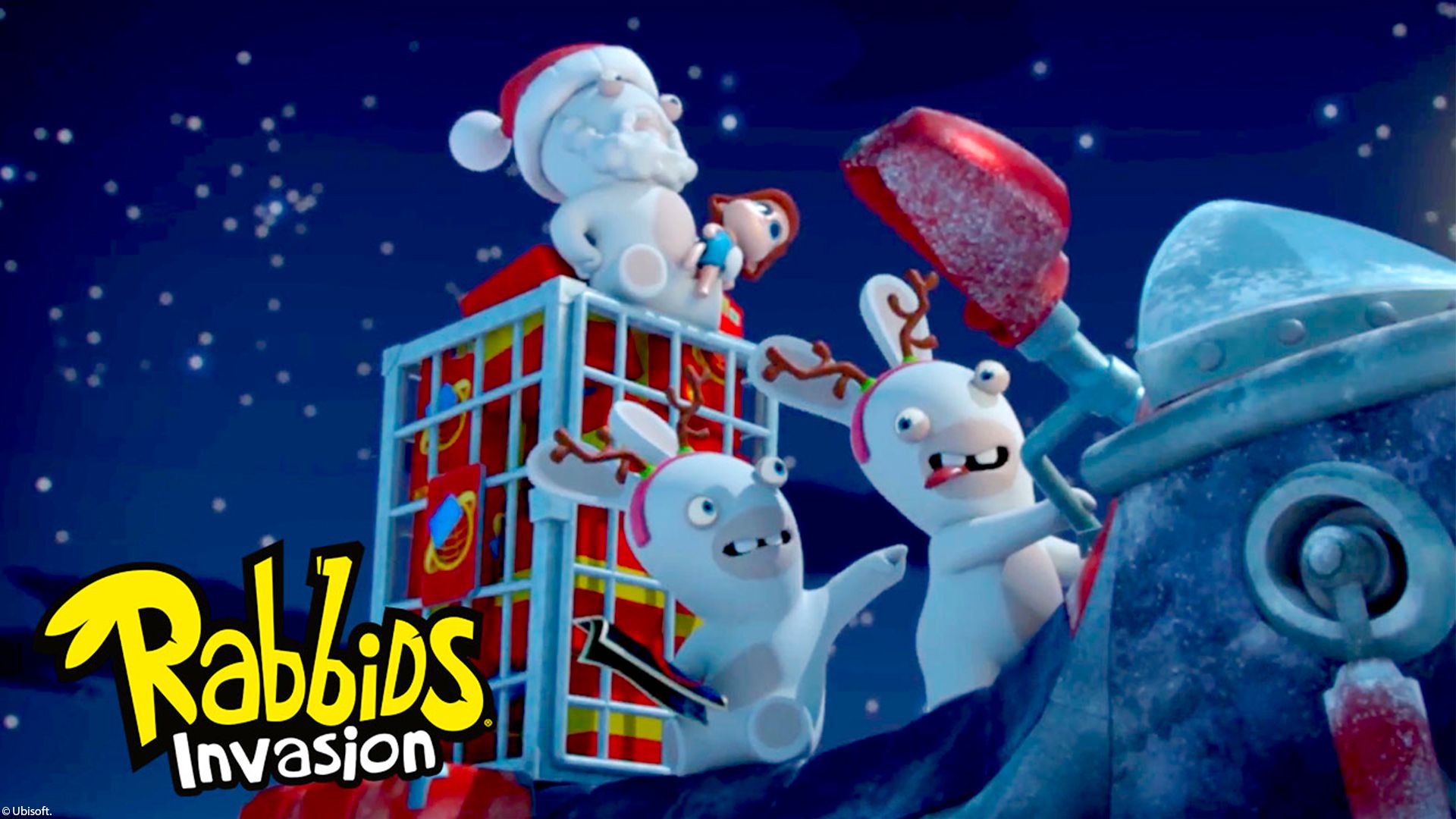 Los Rabbids invaden la bolsa de hielo.