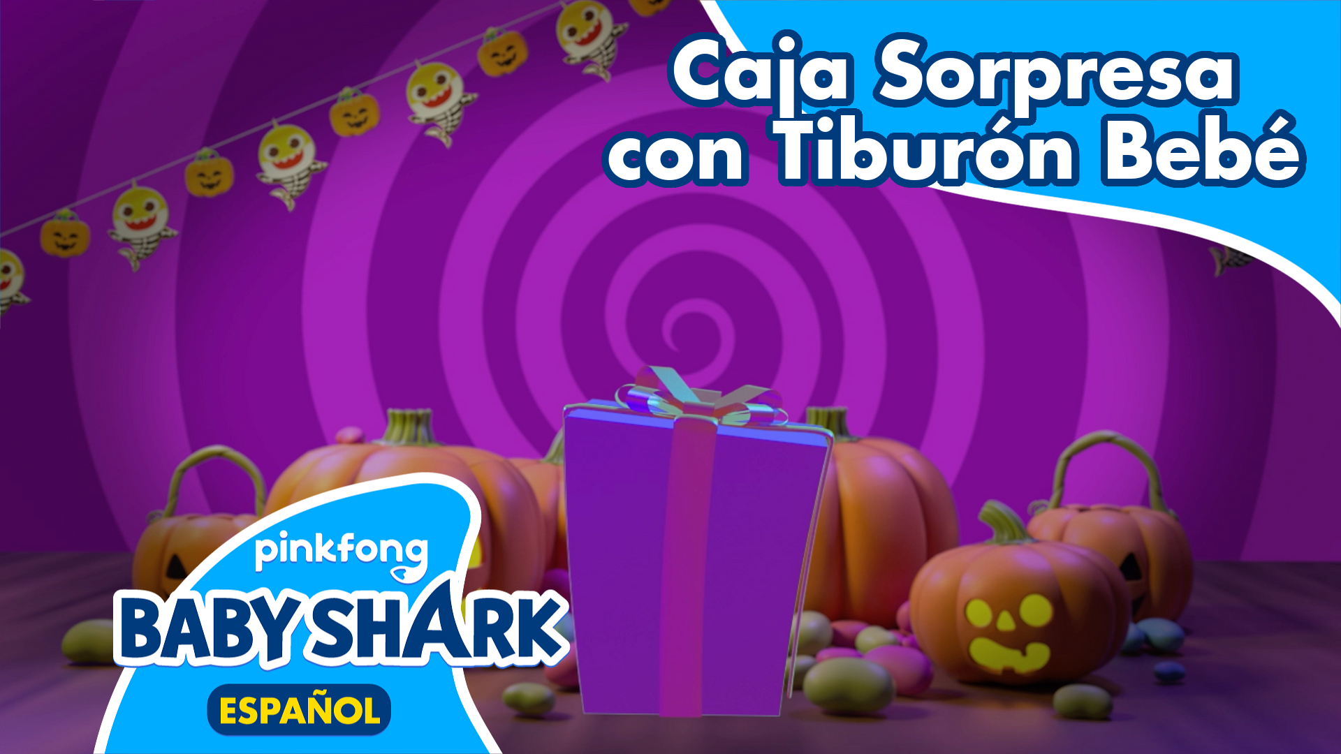 Caja Sorpresa de Halloween con Tiburón Bebé