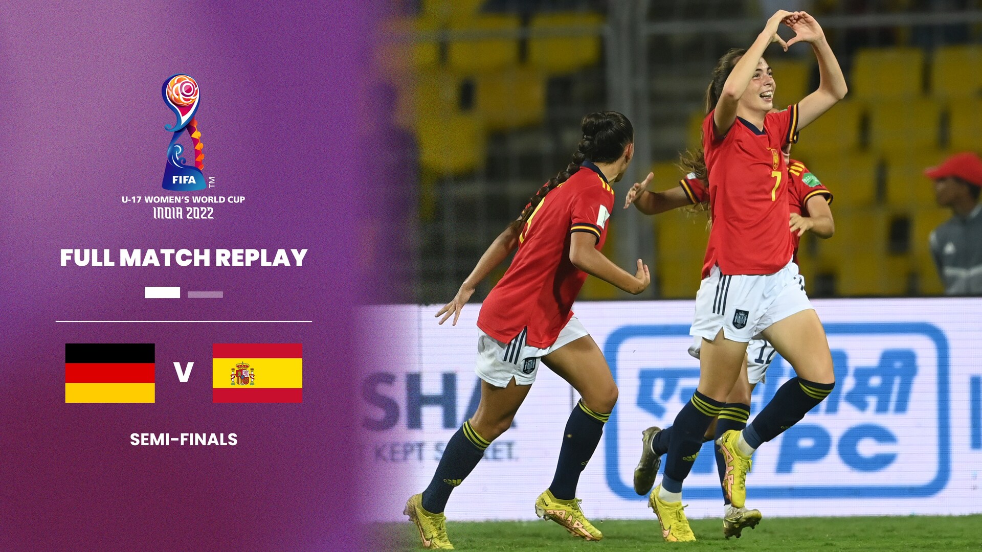 Germany V Spain | Semi-Finals | Fifa U-17 Women's World Cup India 2022™ | Full Match Replay