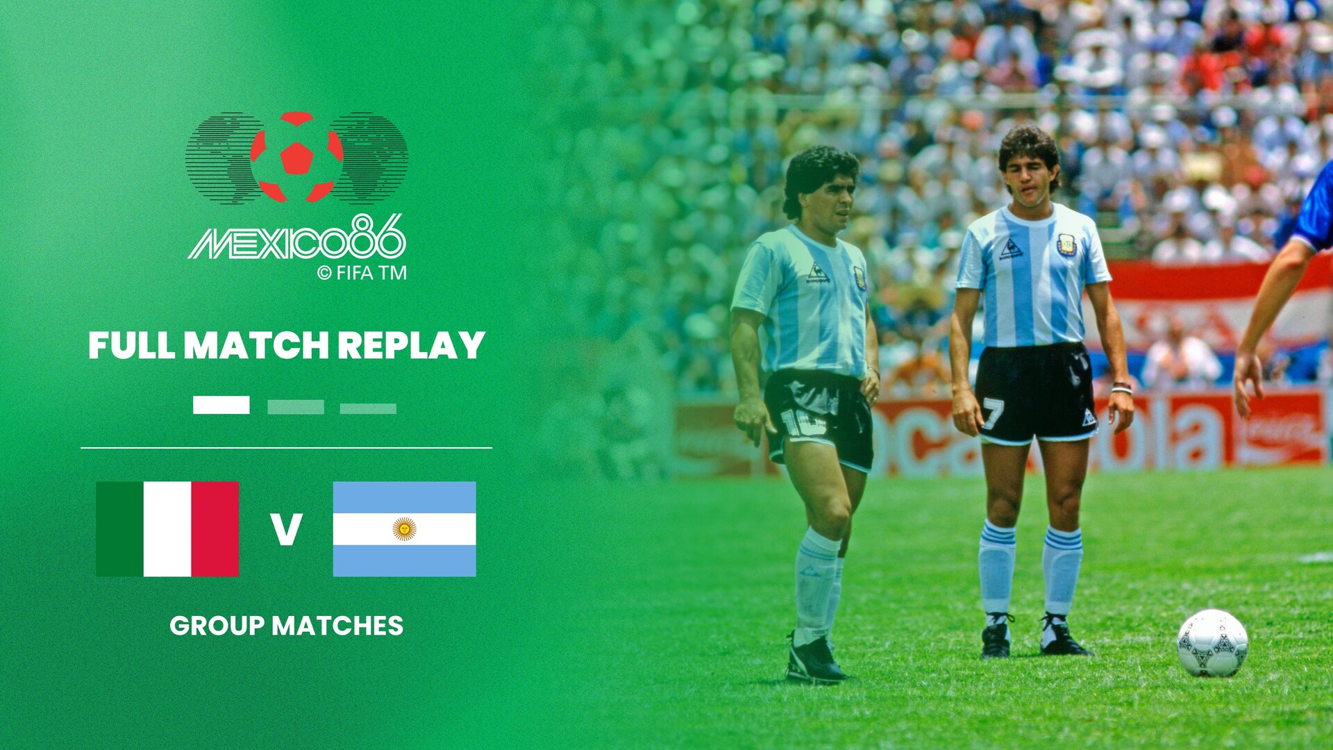 Italia vs Argentina | Fase de grupos | Copa Mundial de la FIFA México 1986™ | Partido completo