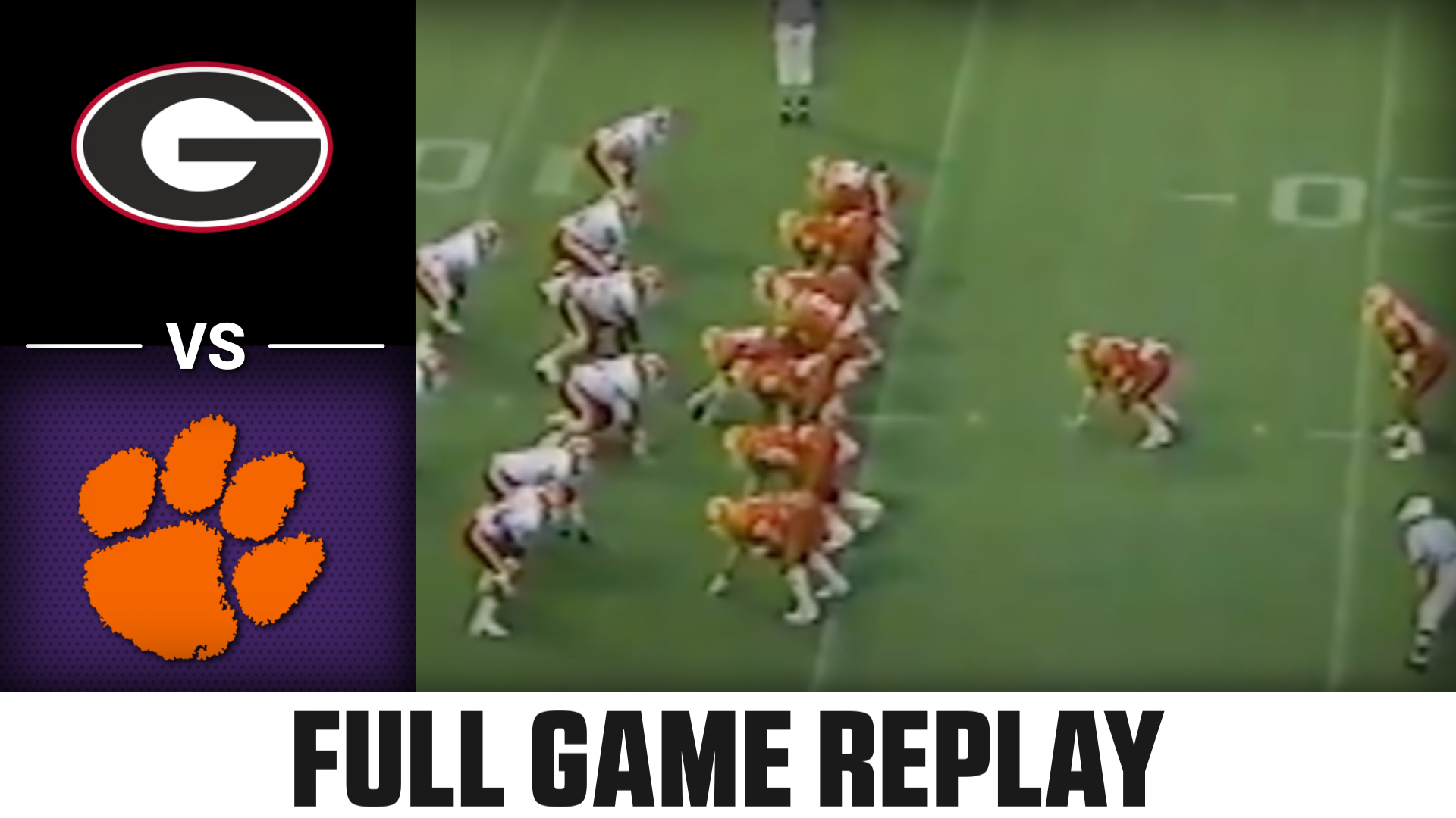 Georgia vs. Clemson (9.19.87) Football Replay
