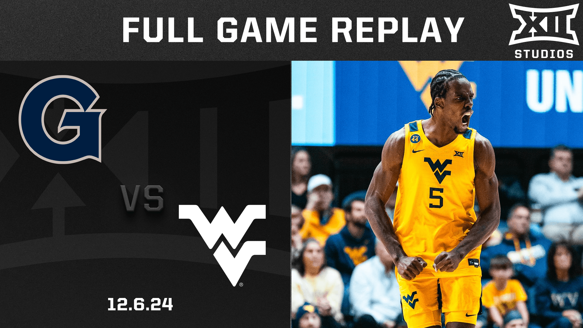 Georgetown vs. West Virginia (12.6.24) Men's Basketball Replay