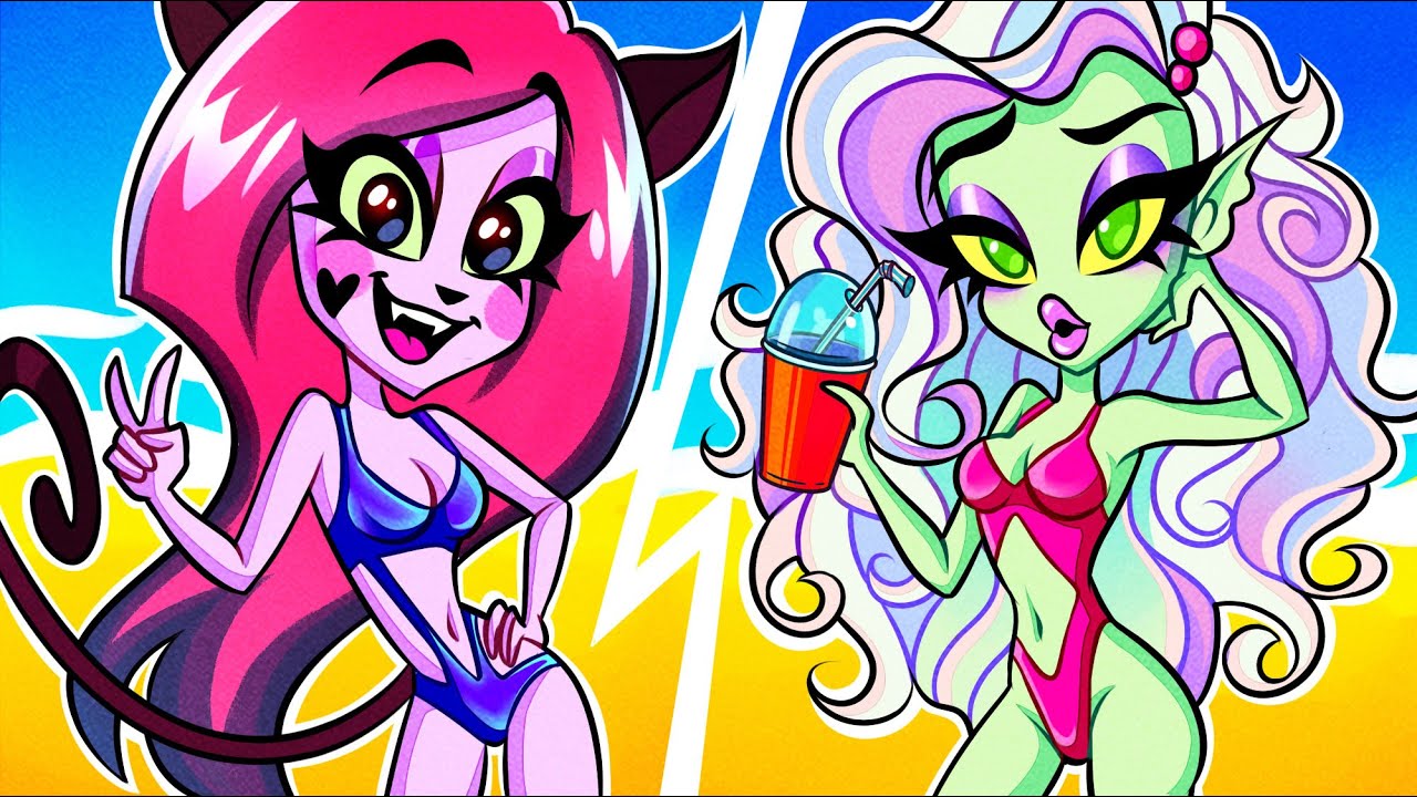 Estudiantes nerd VS. populares || Tipos de estudiantes durante las vacaciones