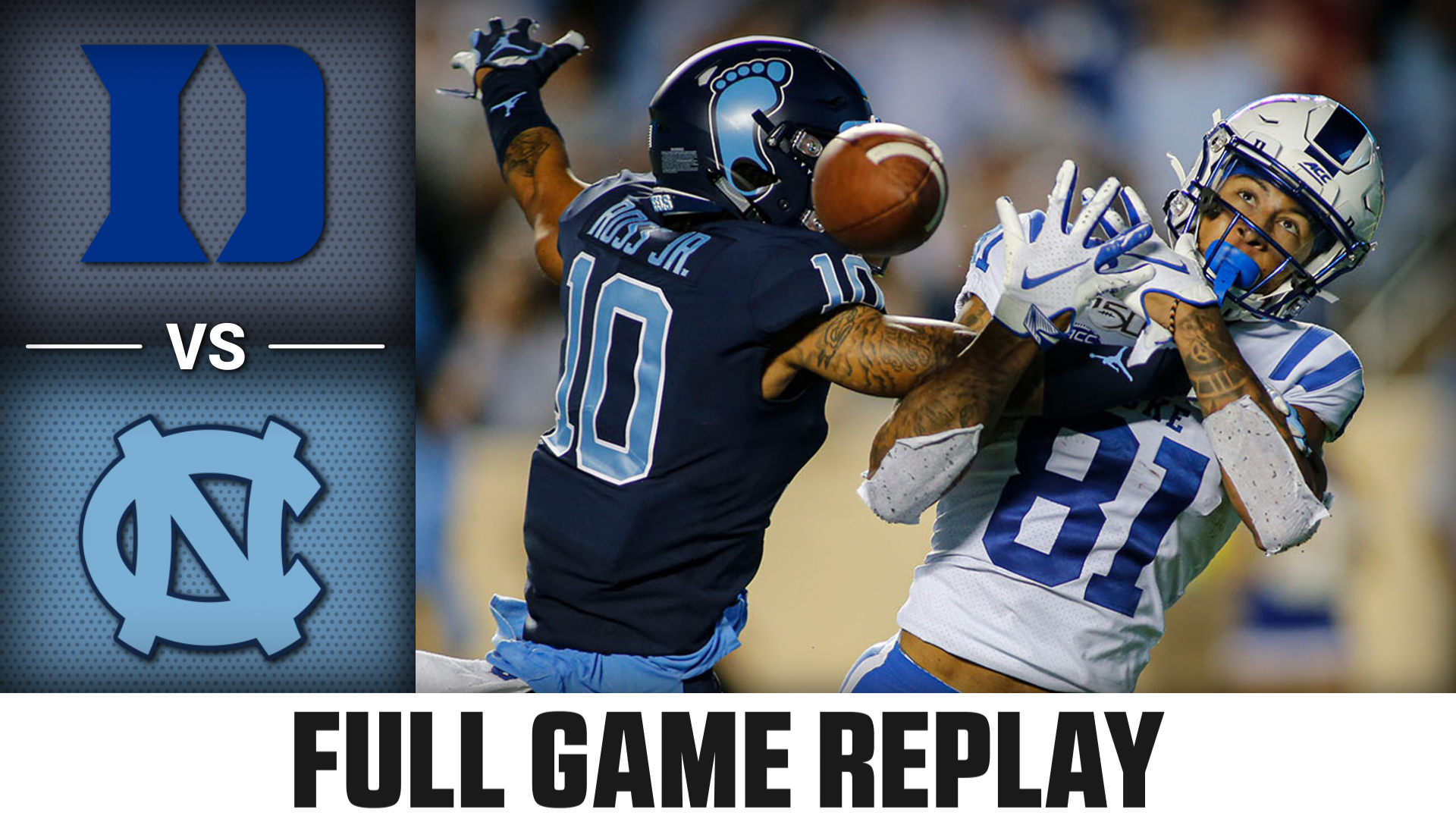 Duke vs. North Carolina (10.26.19) Football Replay