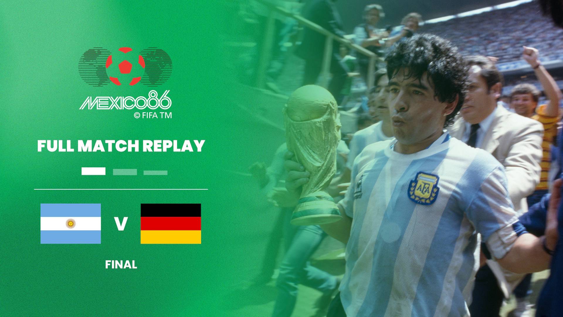 Argentinien v Bundesrepublik Deutschland | Finale | FIFA Fussball-Weltmeisterschaft Mexico 1986™ | Spiel in voller Länge