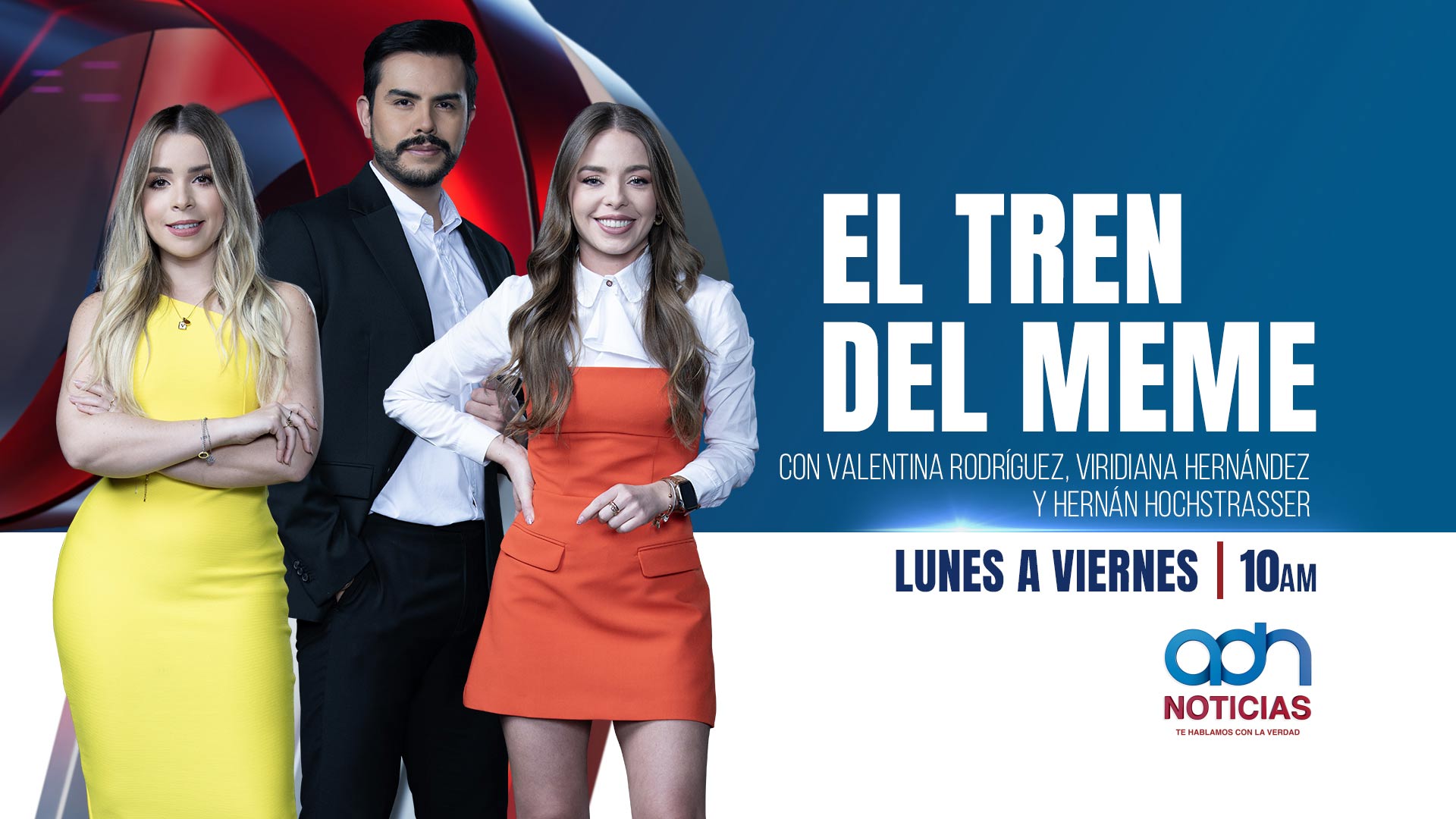 Tren del meme con Valentina Rodríguez, Viridiana Hernández y Hernán Hochstrasser.