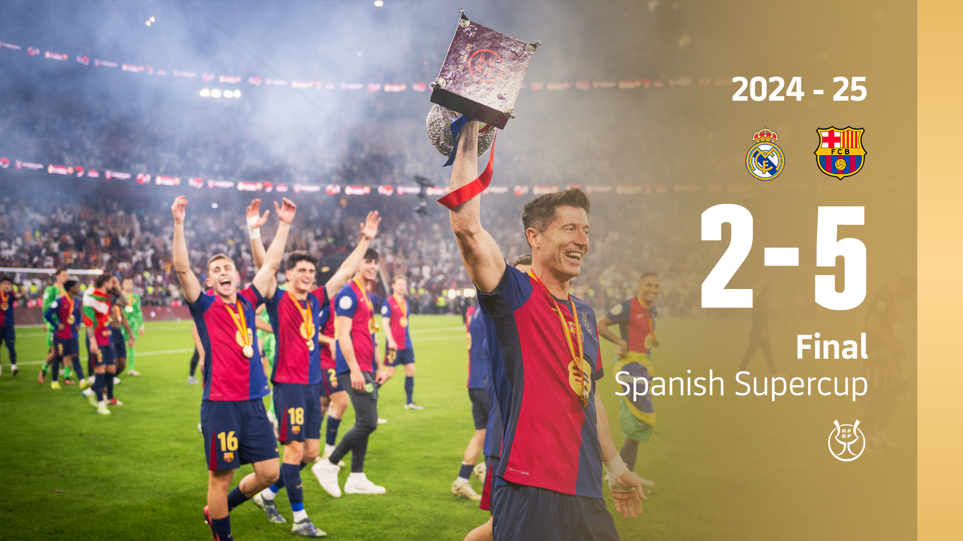 1a part Reial Madrid - Barça (2-5) Final Supercopa d'Espanya 2024/2025