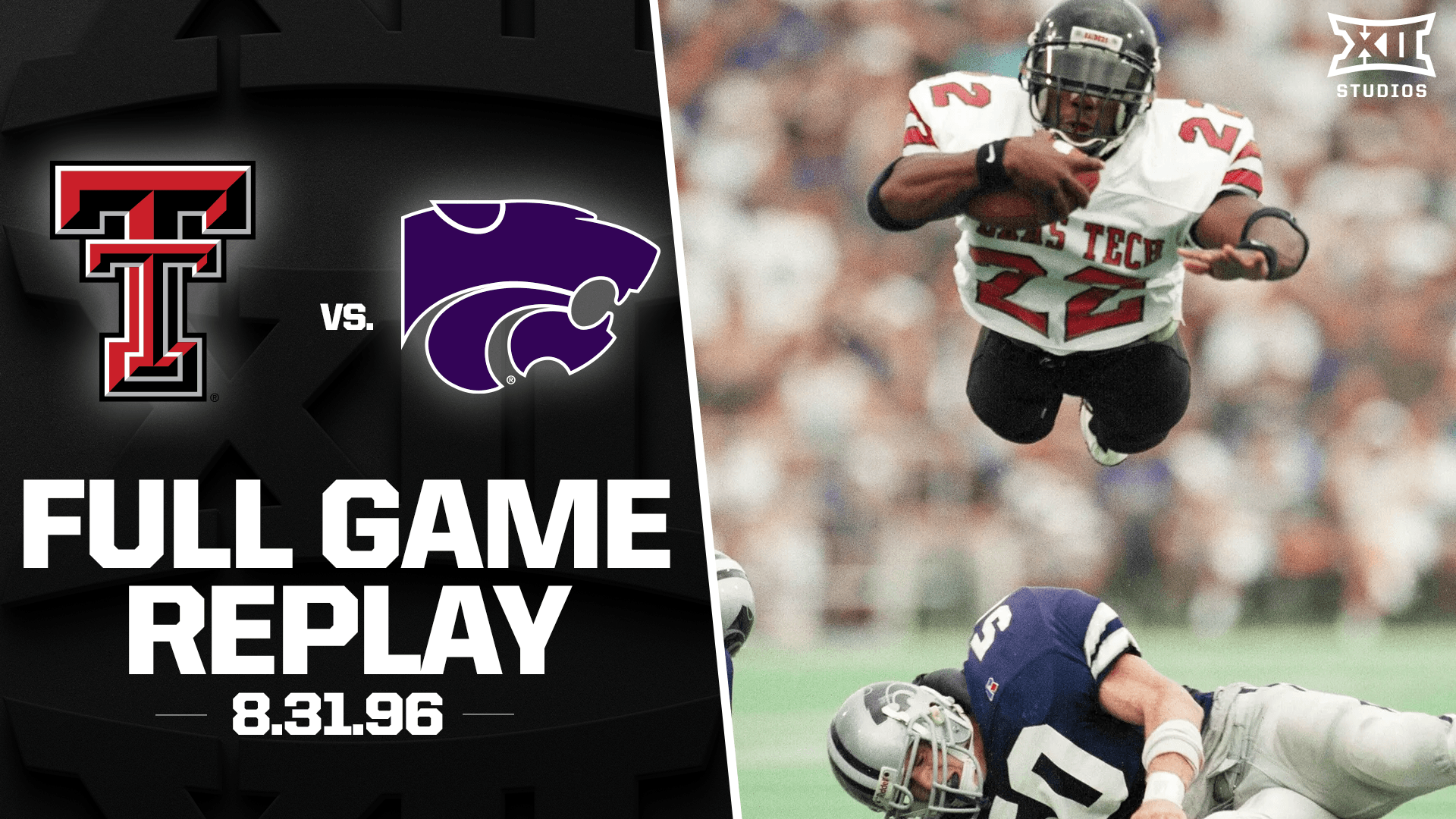 Texas Tech vs. Kansas State (8.31.96) Full Game Replay | 1st Ever Big 12 Football Game